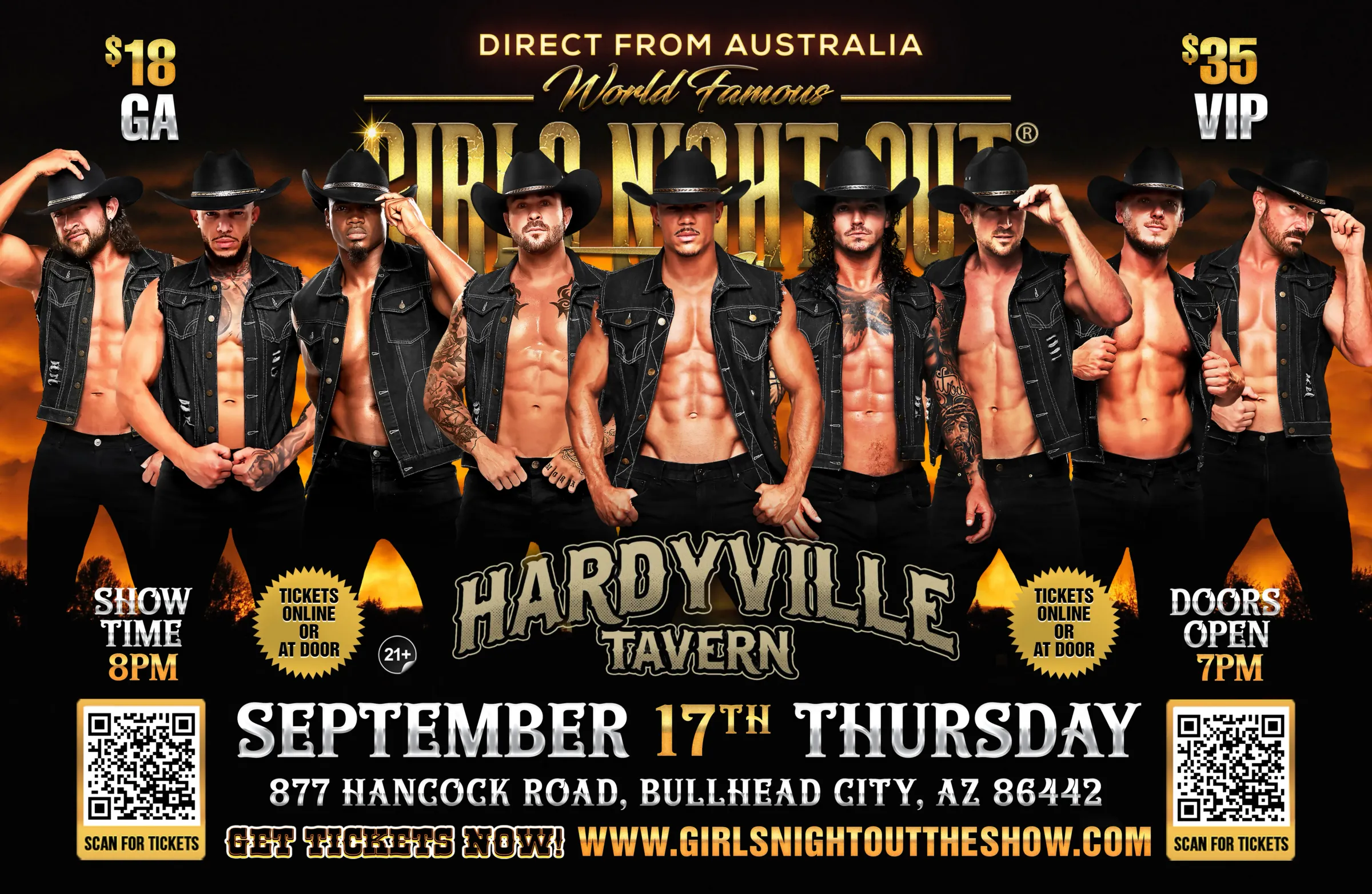 AUSTRALIA'S GIRLS NIGHT OUT LIVE® TAKEOVER HARDYVILLE, AZ USA!!