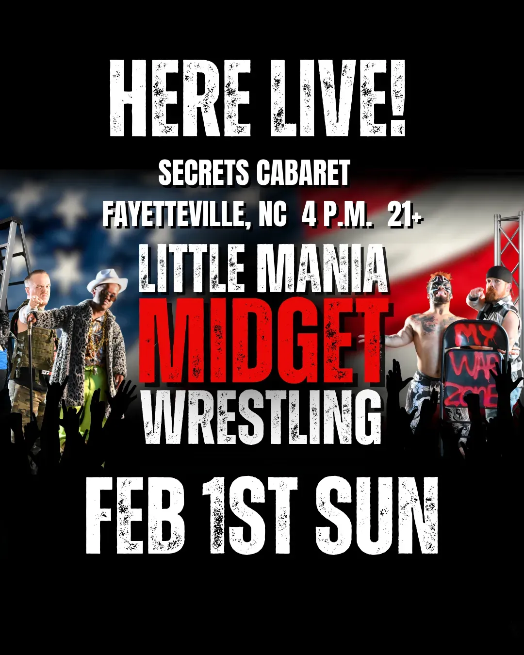 Little Mania Midget Wrestling – Fayetteville, NC – Rescheduled – New Date April 26