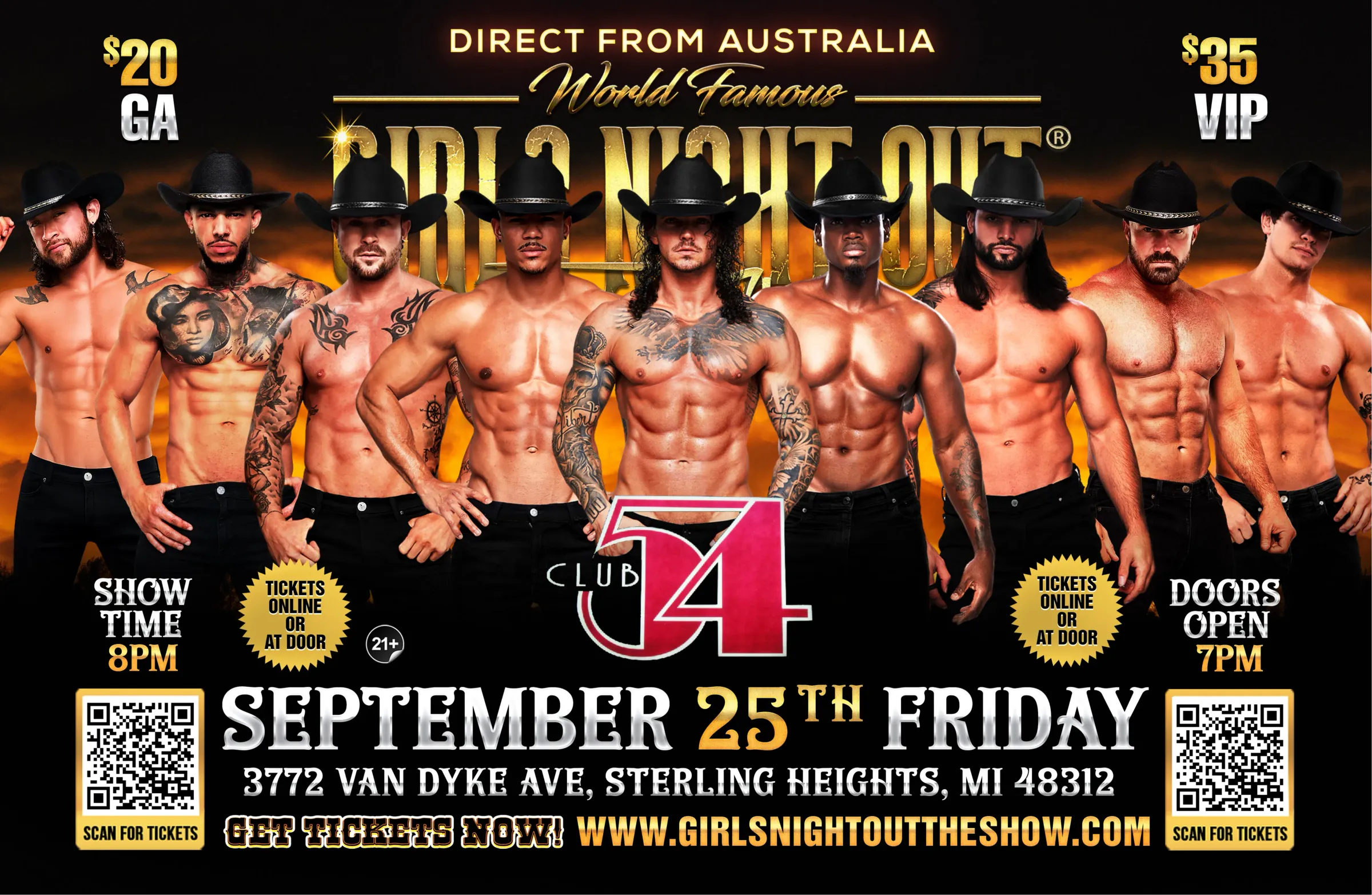 Girls Night Out the Show® AUSTRALIAN TAKEOVER STERLING HEIGHTS,MI USA!!!
