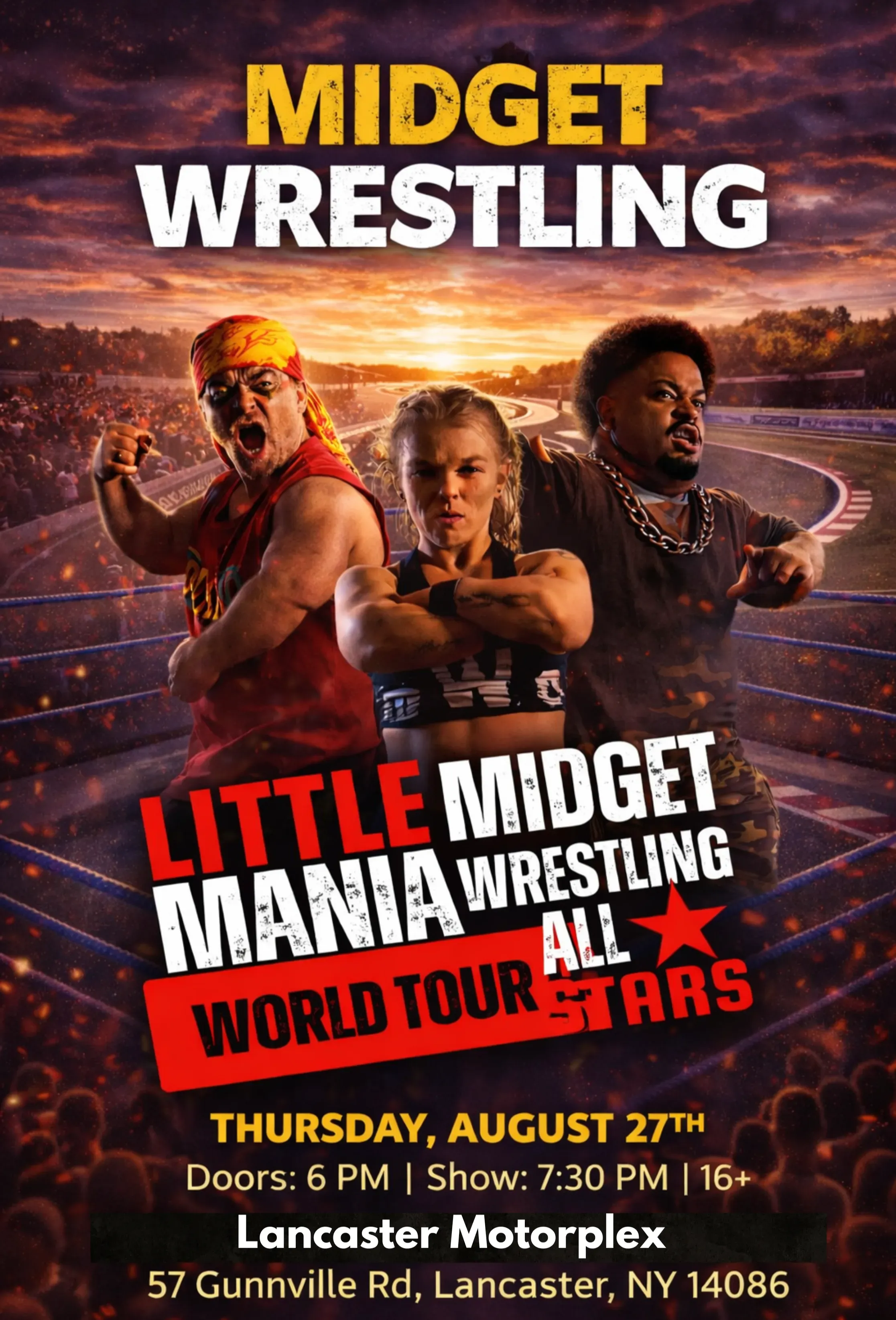 America's #1 Midget Wrestling - Erie County, NY flyer