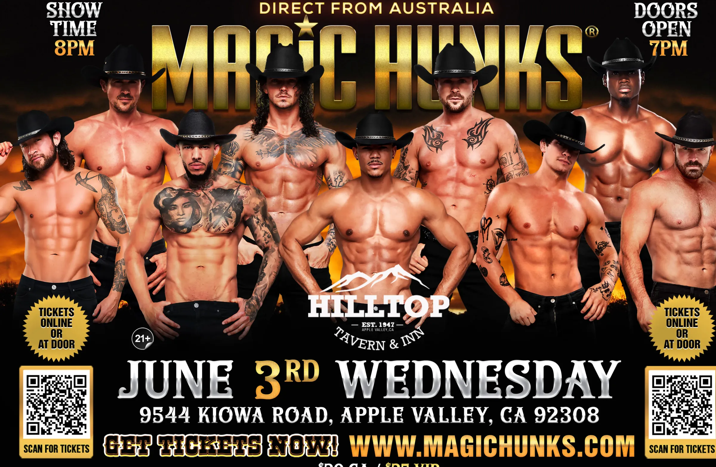 AUSTRALIA'S MAGIC HUNKS® TAKEOVER APPLE VALLEY,CA!!!