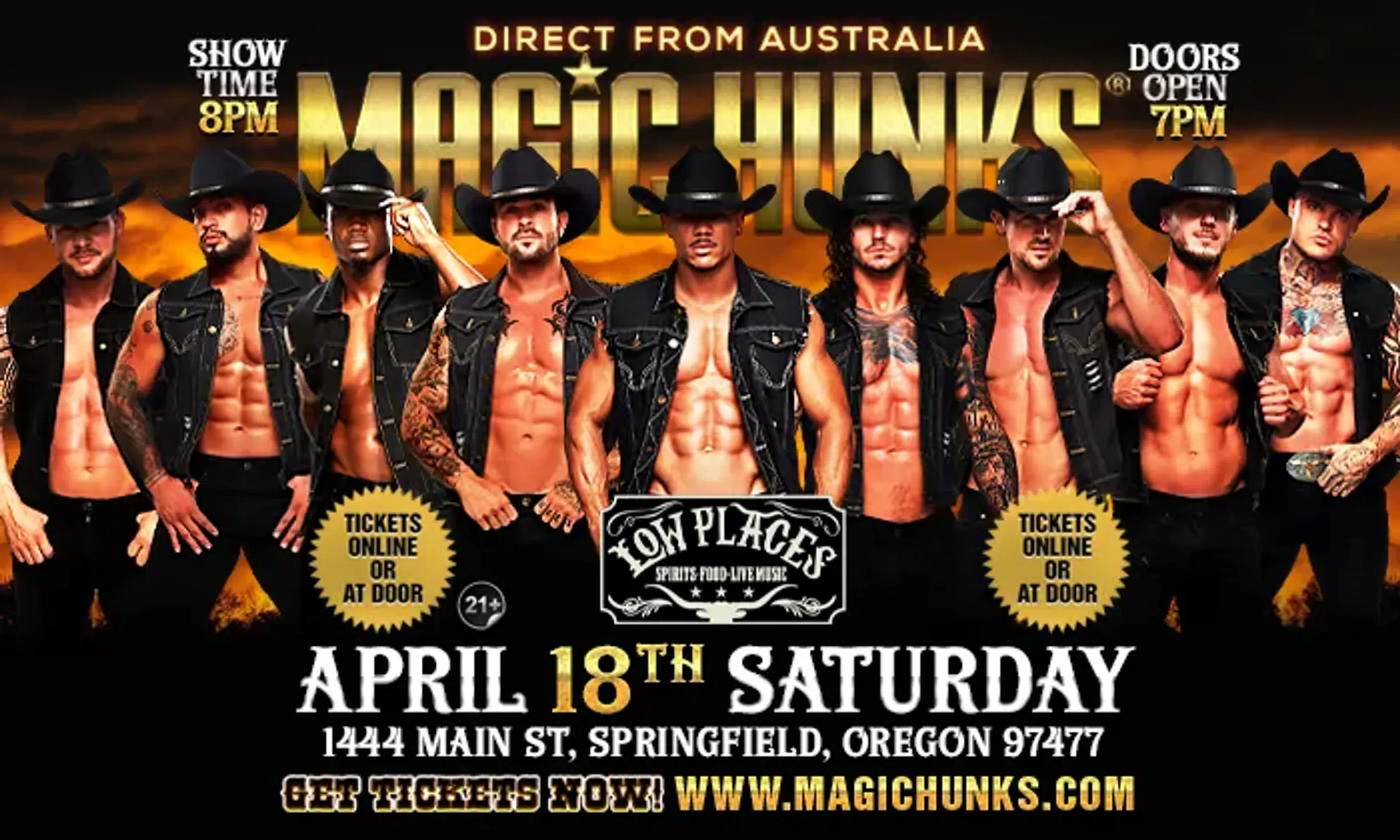 MAGIC HUNKS AUSTRALIA TAKEOVER SPRINGFIELD, OR USA!!!