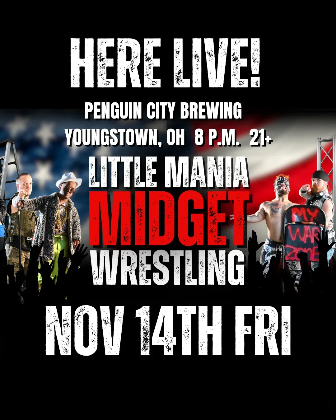 Little Mania Midget Wrestling – Youngstown, OH – Nov 14, 2025 – Buy Now