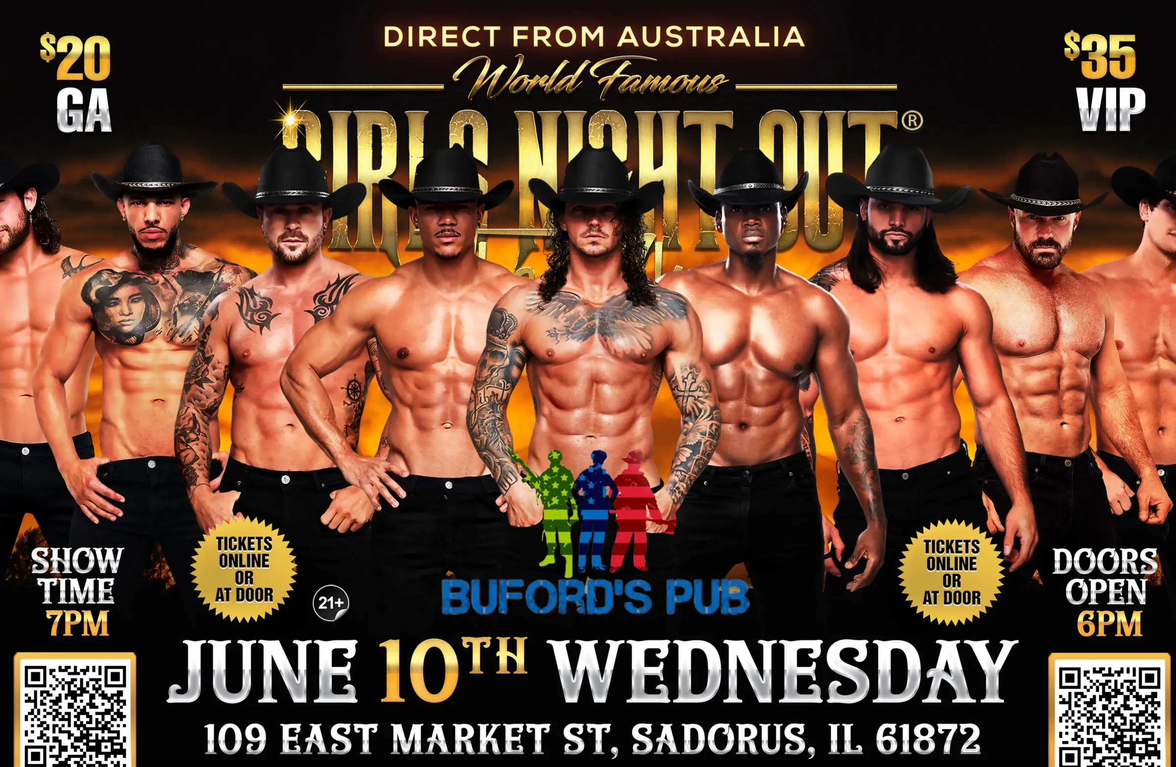 MAGIC HUNKS® AUSTRALIAN TAKEOVER SADORUS,IL USA!!!