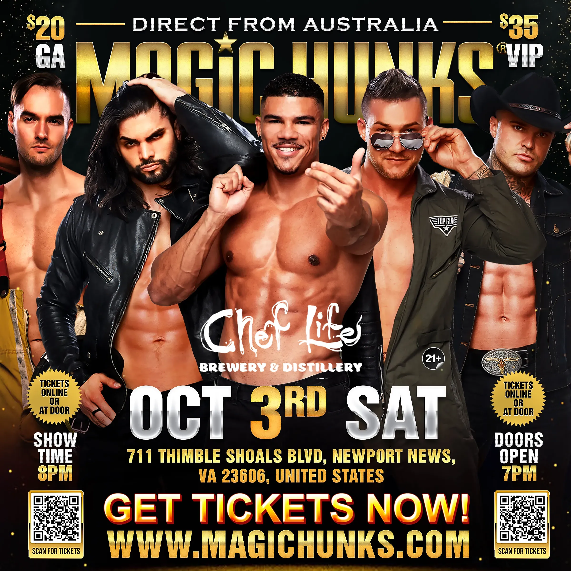 🇦🇺 MAGIC HUNKS® AUSTRALIA TAKEOVER – NEWPORT NEWS, VA! 🔥