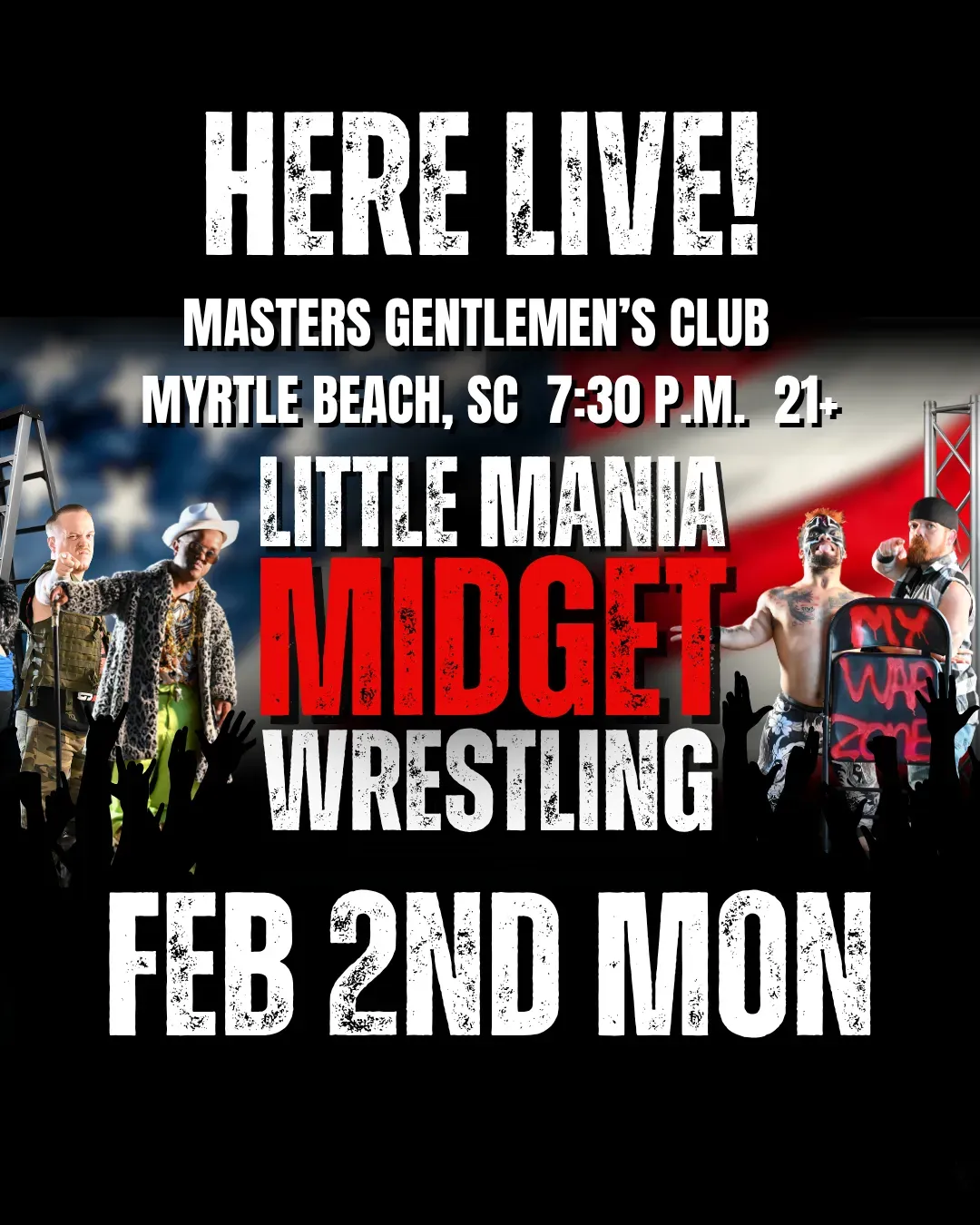 Little Mania Midget Wrestling – Myrtle Beach, SC – Feb 02, 2026 – Buy Now