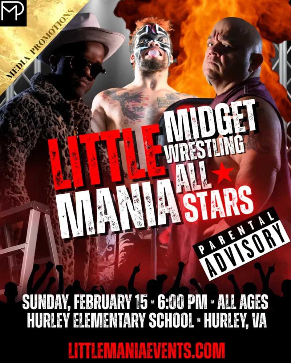 Little Mania Midget Wrestling – Hurley, VA – Feb 15, 2026 – Buy Now