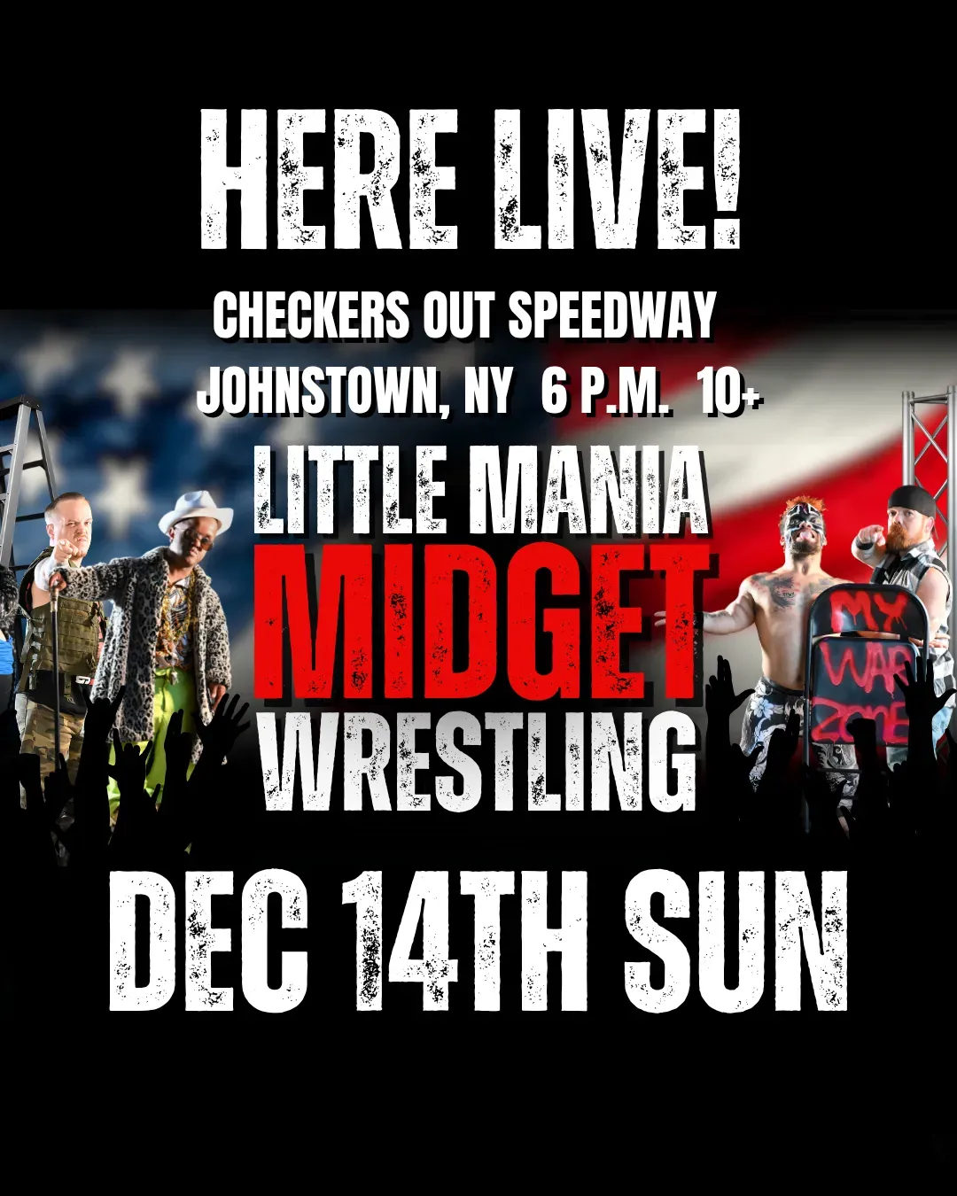 Little Mania Midget Wrestling – Johnstown, NY – Dec 14, 2025 – Buy Now