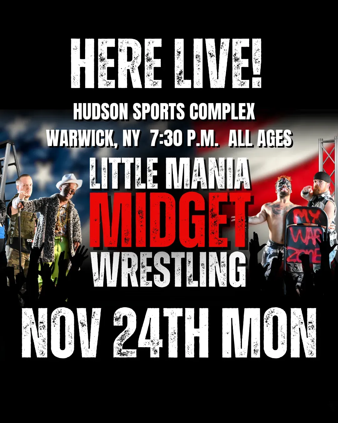 Little Mania Midget Wrestling – Warwick, NY – Nov 24, 2025 – Buy Now