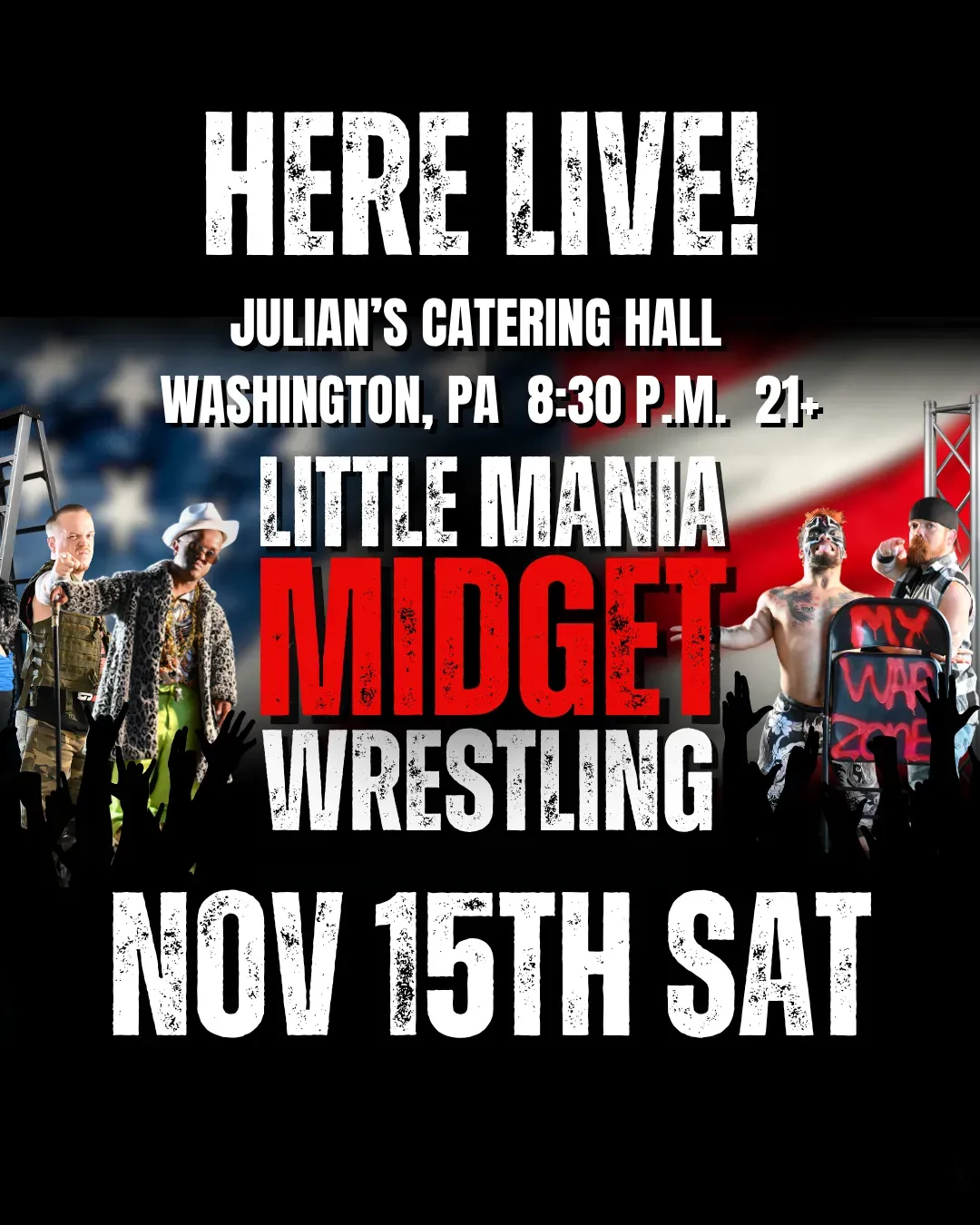 Little Mania Midget Wrestling – Washington, PA – Nov 15, 2025 – Buy Now