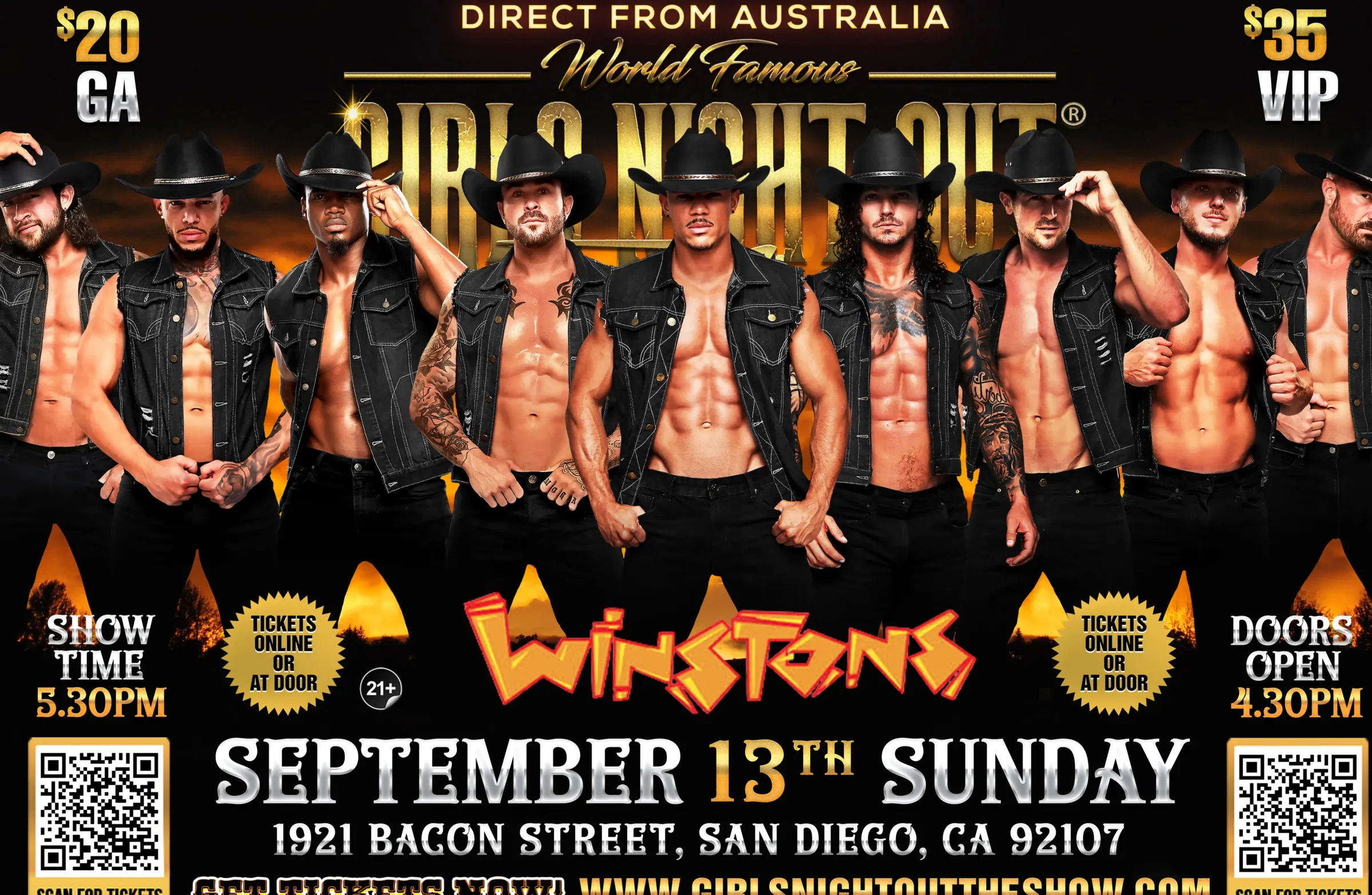 AUSTRALIA'S GIRLS NIGHT OUT THE SHOW® TAKEOVER SAN DIEGO,CA USA!!!