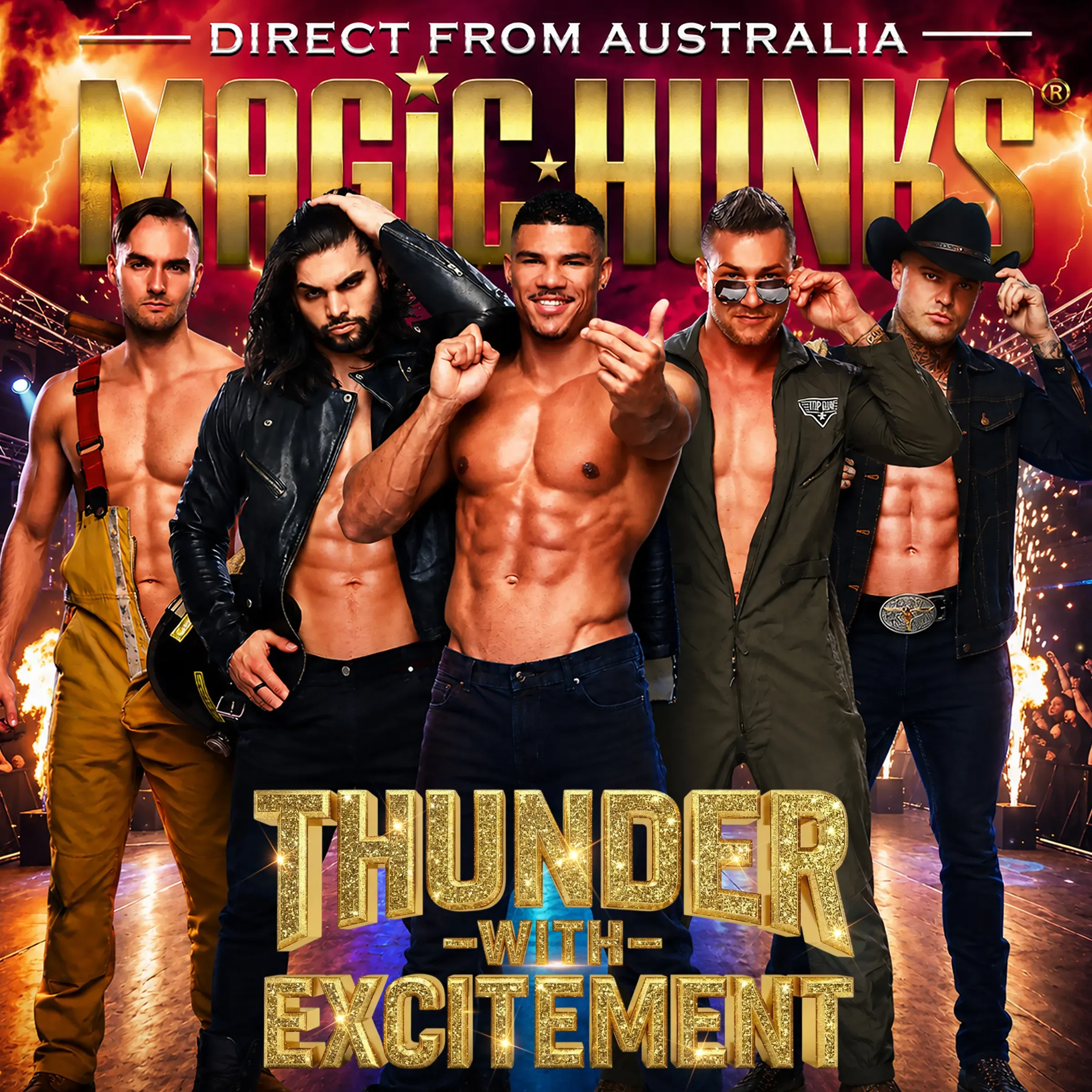 MAGIC HUNKS® AUSTRALIA TAKEOVER SPARTANBURG,SC USA!!!