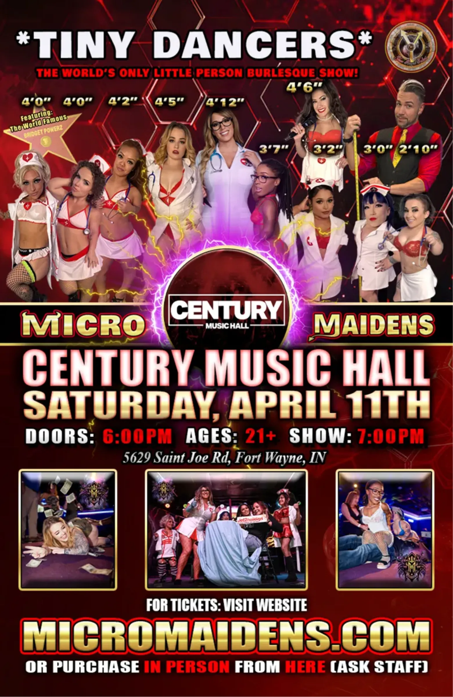 Fort Wayne, IN - Micro Maidens: The Show @Century Music Hall
