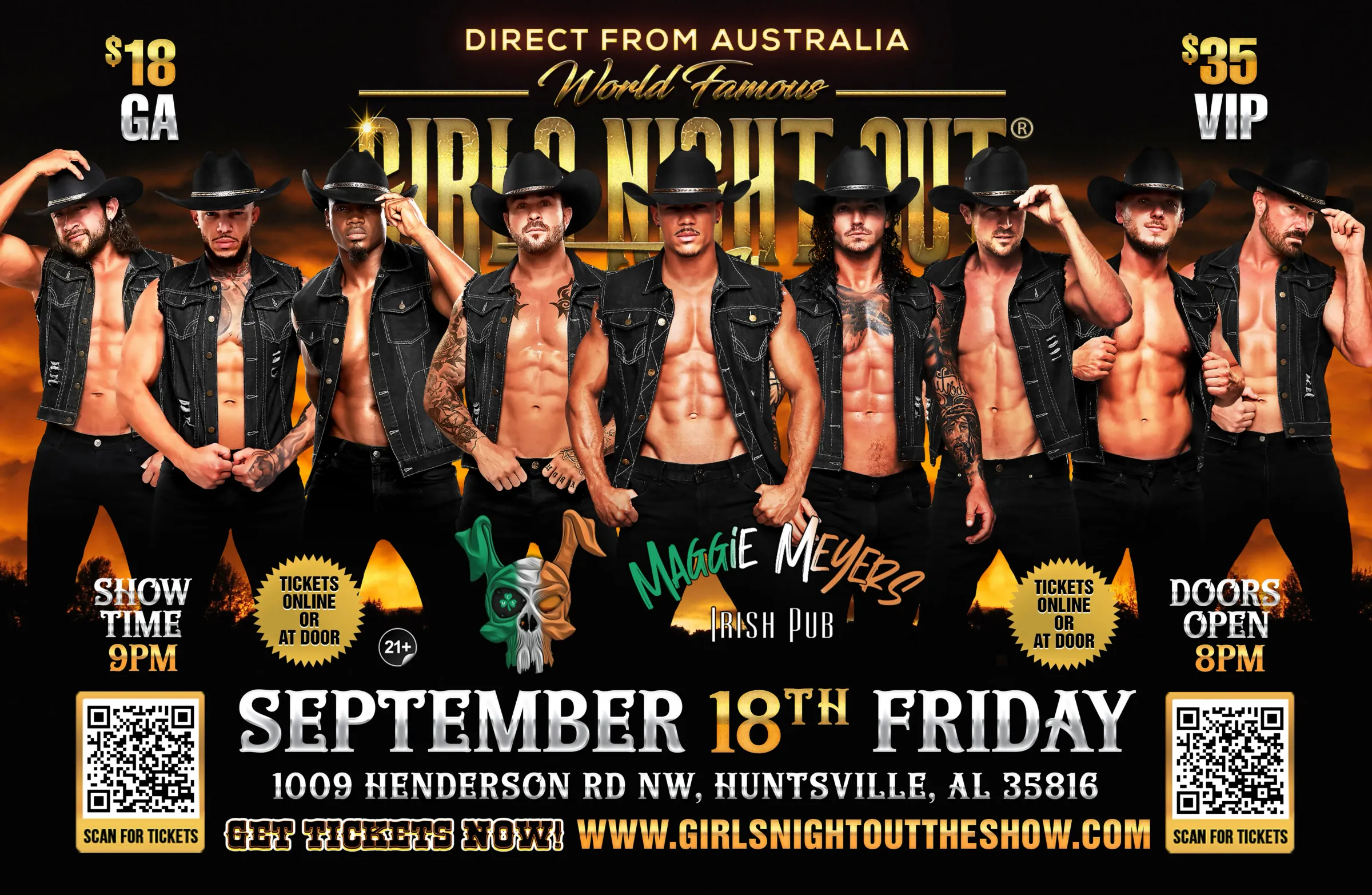 AUSTRALIA'S GIRLS NIGHT OUT LIVE® TAKEOVER HUNTSVILLE, AL USA!!