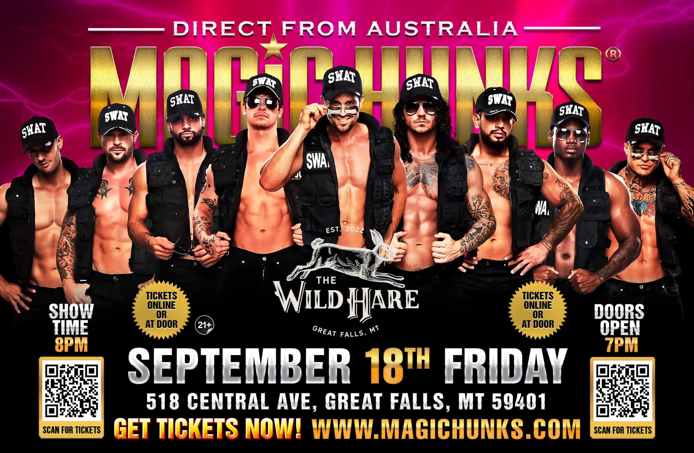 MAGIC HUNKS® AUSTRALIAN TAKEOVER GREAT FALLS, MT USA!!