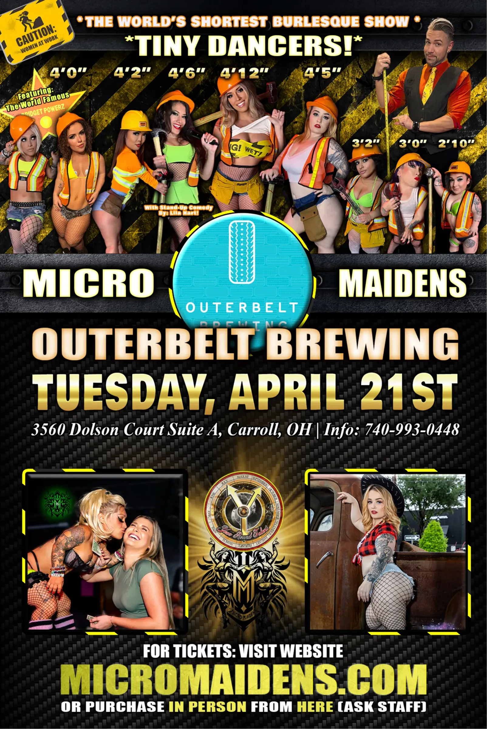 Carroll, OH - Micro Maidens Dwarf Dancers @ Outerbelt Brewing