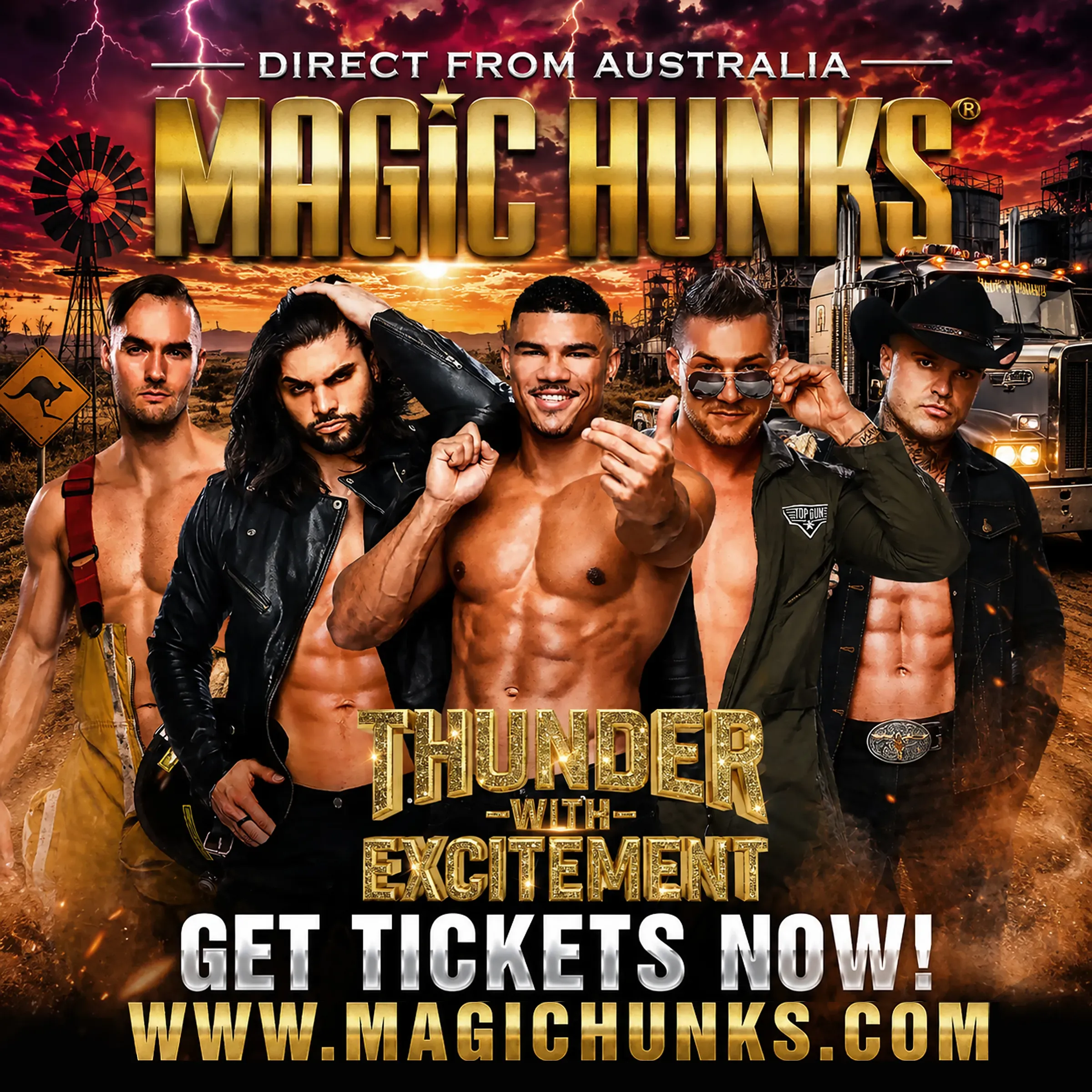 🇦🇺 MAGIC HUNKS AUSTRALIA TAKEOVER – SAVANNAH, GA! 🔥