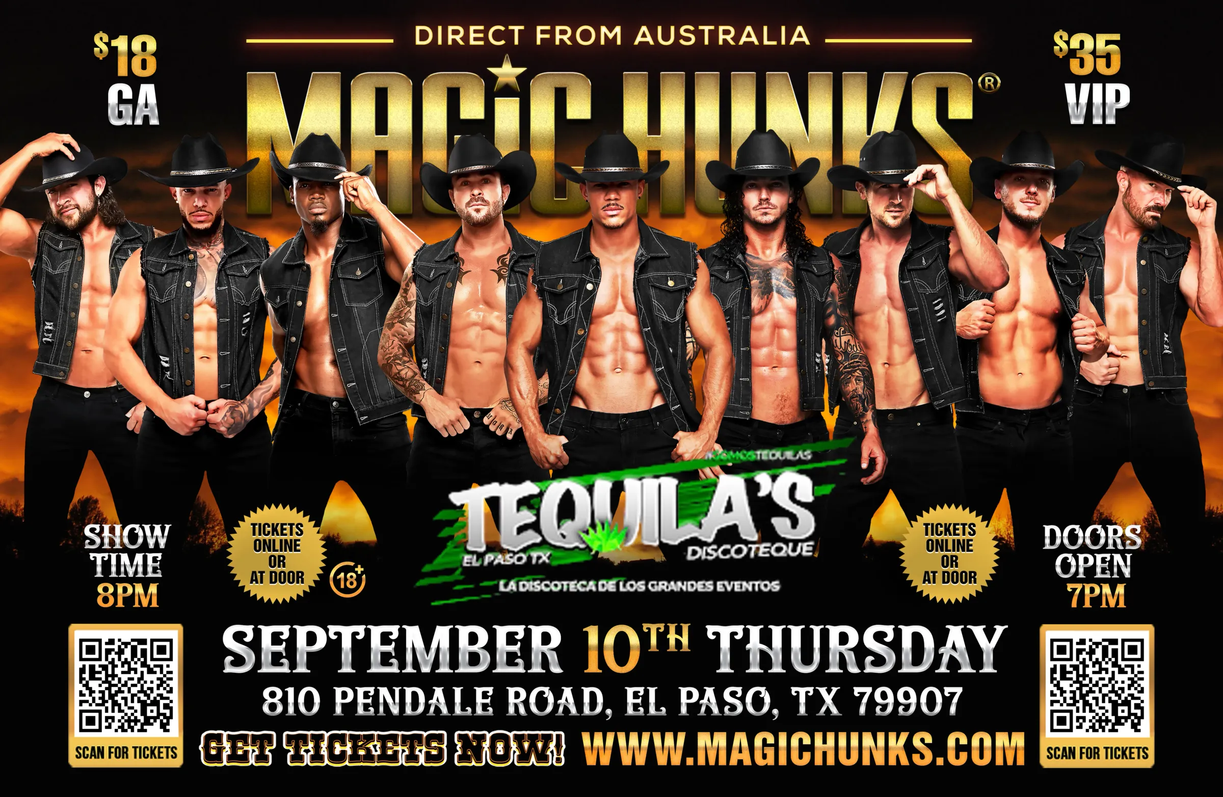 MAGIC HUNKS® AUSTRALIAN TAKEOVER EL PASO, TX USA!!