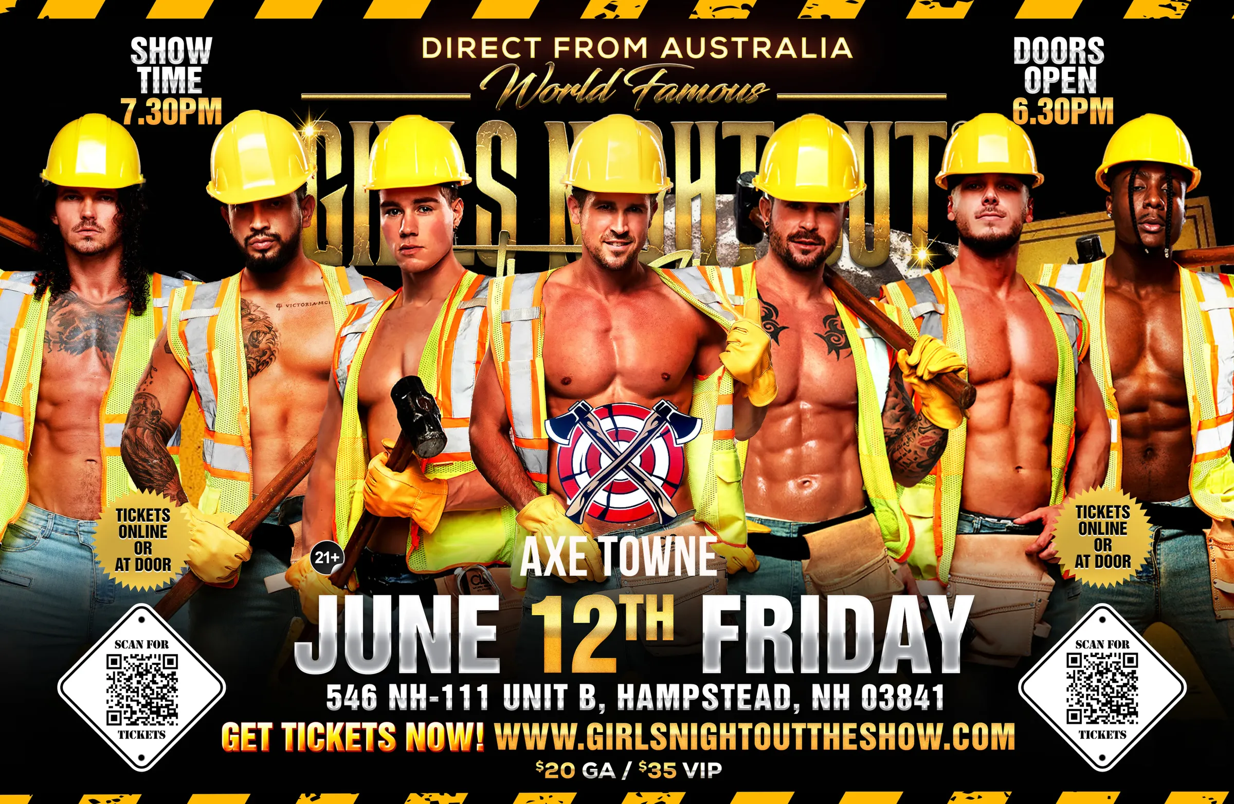 AUSTRALIA'S GIRLS NIGHT OUT THE SHOW® TAKEOVER HAMPSTEAD,NH!!!