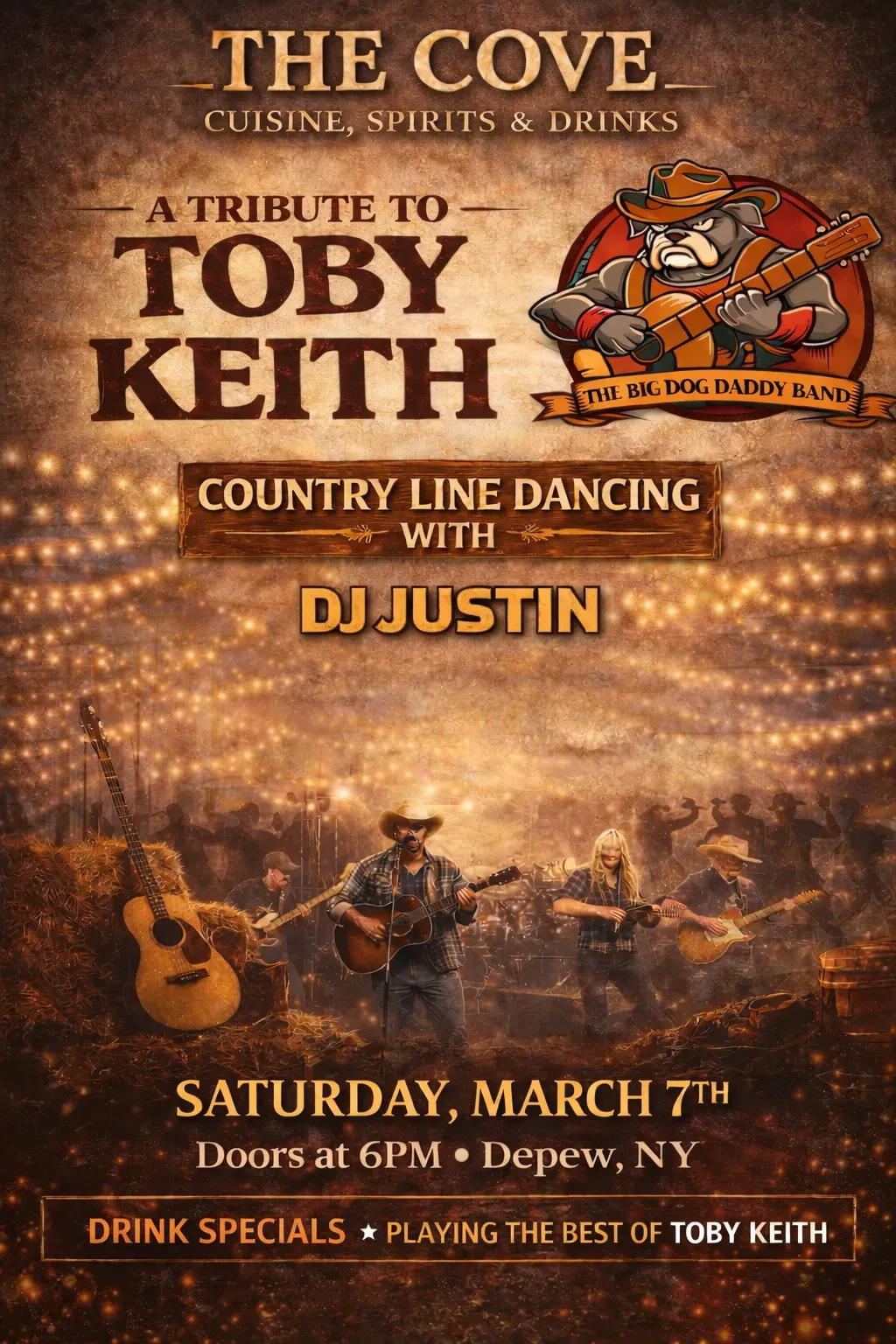 BIG DOG DADDY - A TRIBUTE TO TOBY KEITH @ The Cove