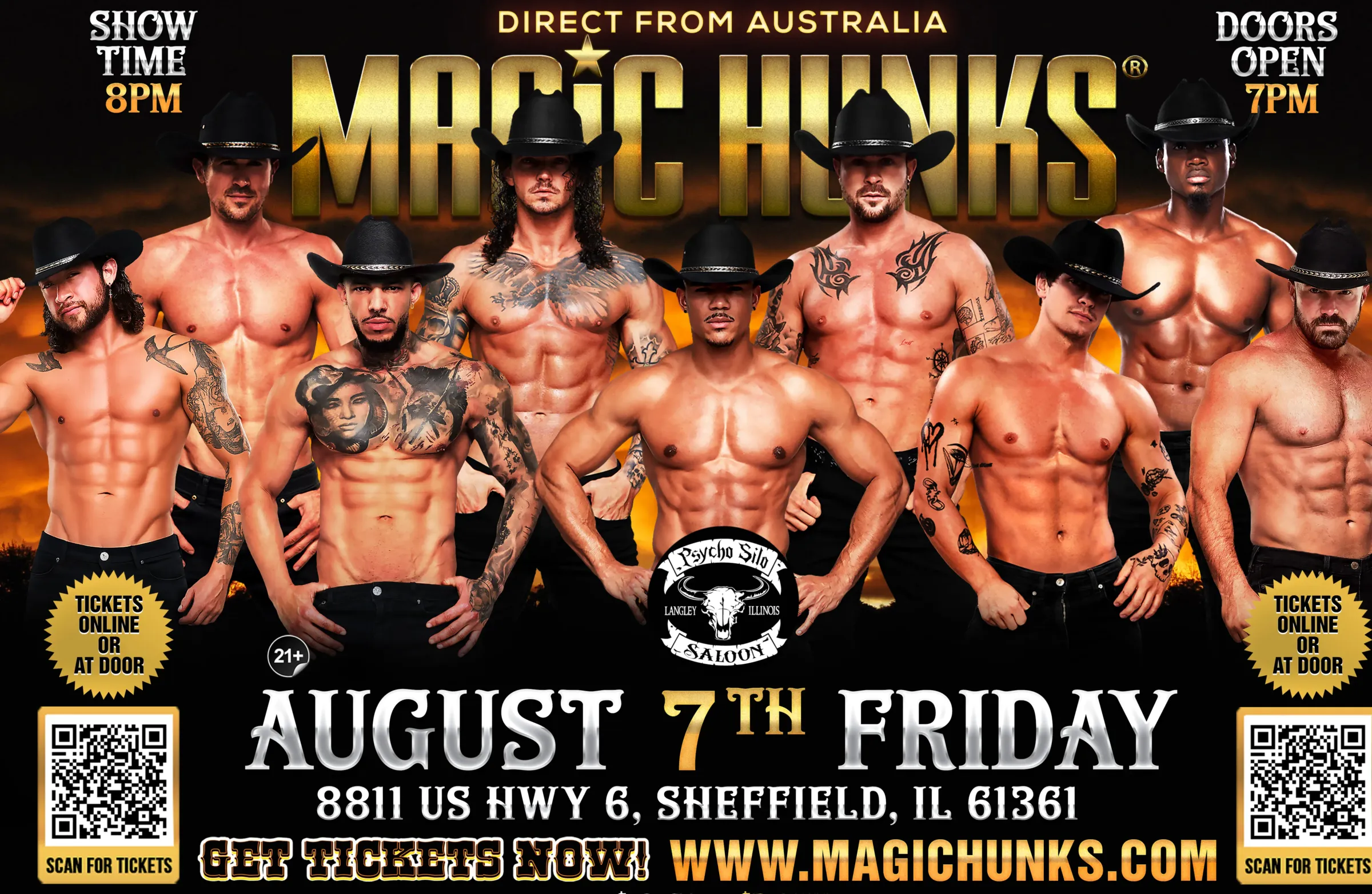 MAGIC HUNKS® AUSTRALIAN TAKEOVER IN SHEFFIELD, IL, USA!!