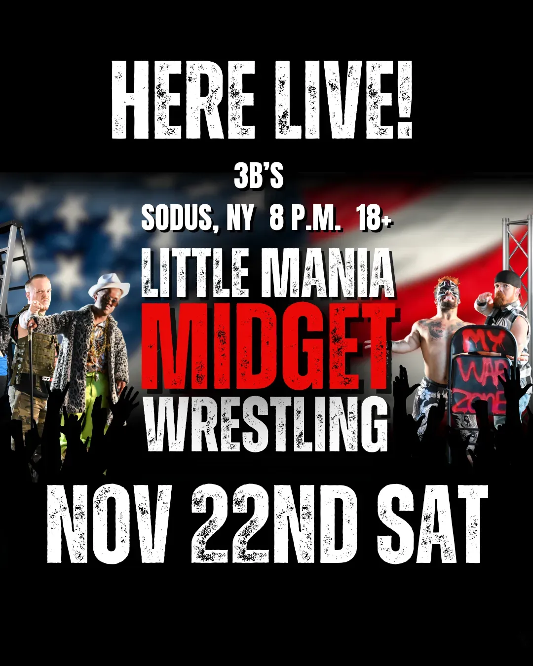 Little Mania Midget Wrestling – Sodus, NY – Nov 22, 2025 – Buy Now