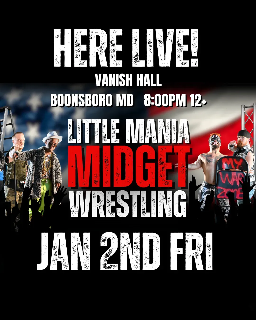 Little Mania Midget Wrestling – Boonsboro, MD – Jan 02, 2026 – Buy Now