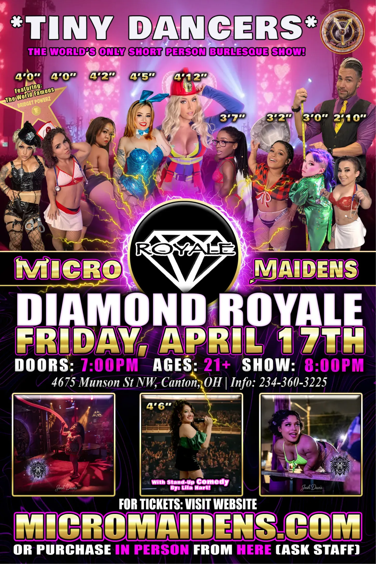 Canton, OH - Micro Maidens Dwarf Dancers @ Diamond Royale