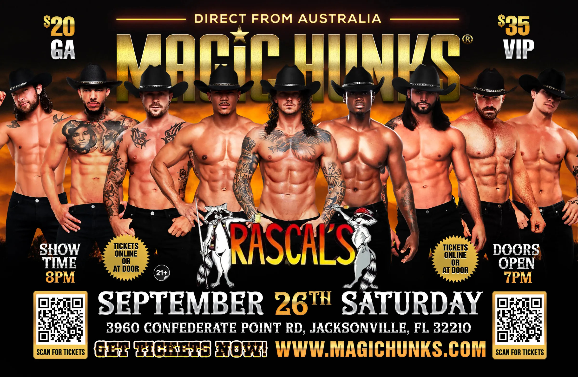 MAGIC HUNKS® AUSTRALIA TAKEOVER JACKSONVILLE,FL USA!!