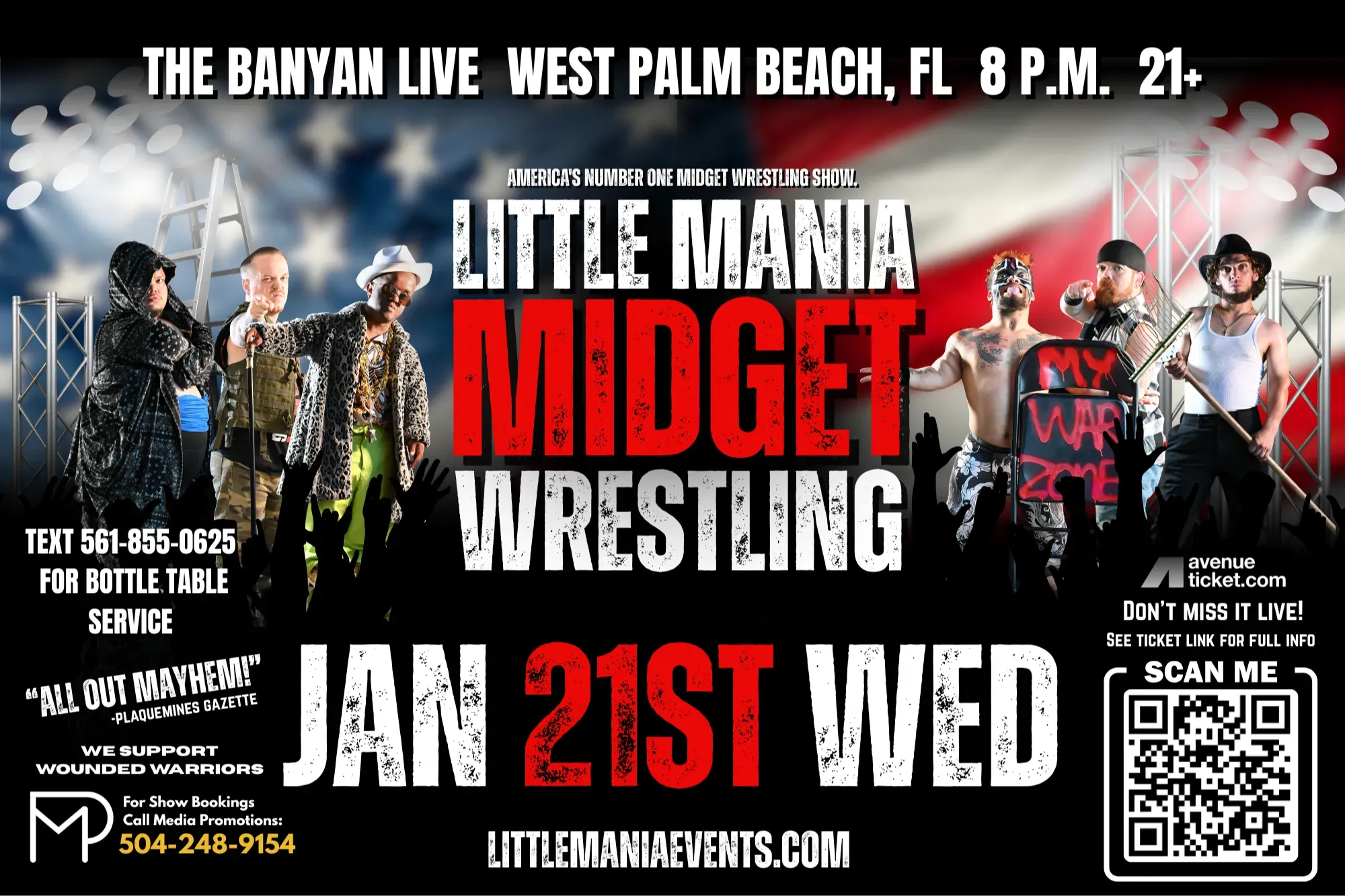 Little Mania Midget Wrestling – West Palm Beach, FL – Jan 21, 2026 – Buy Now