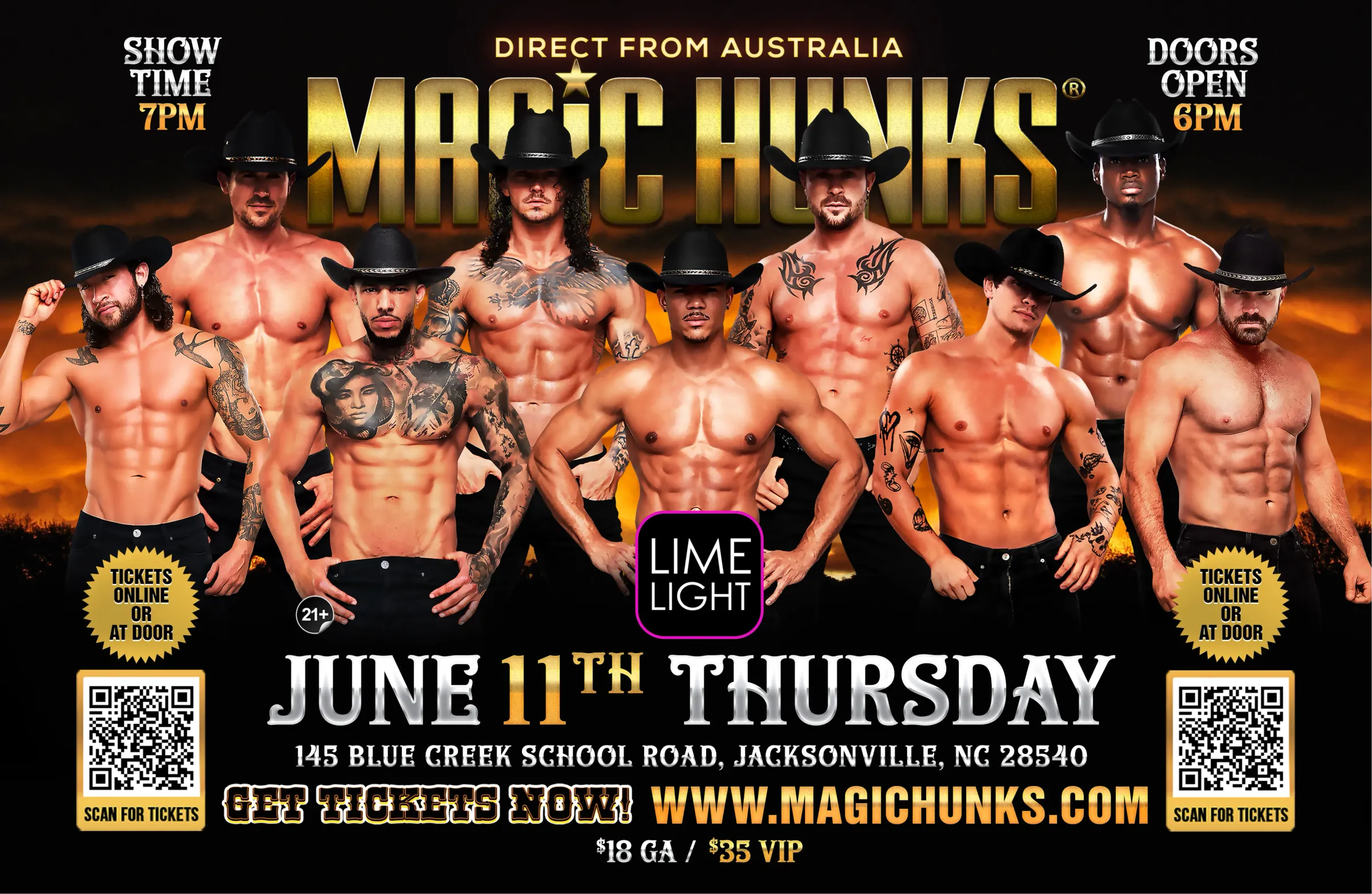 🇦🇺 MAGIC HUNKS® AUSTRALIAN TAKEOVER – JACKSONVILLE, NC! 🔥