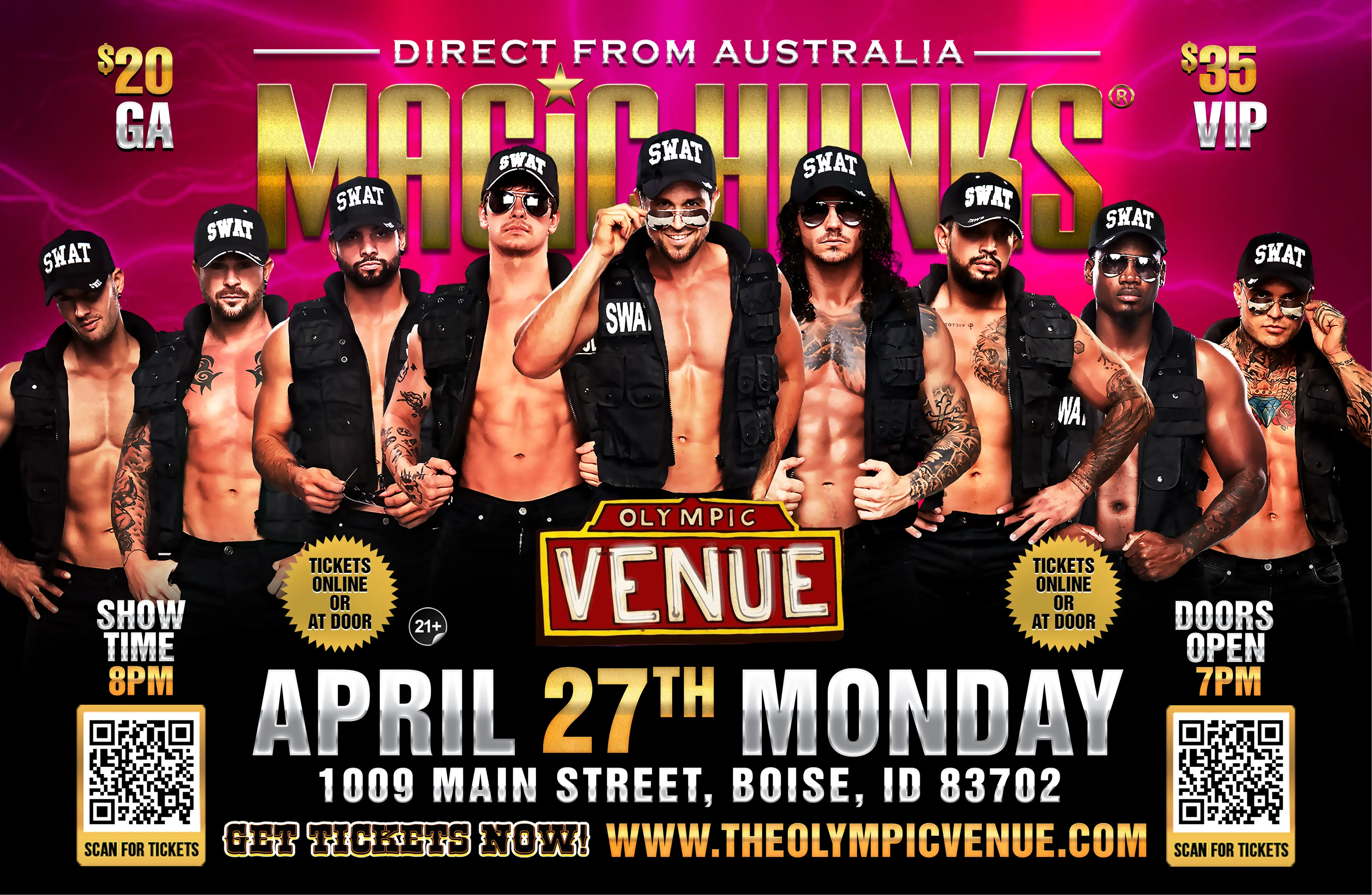 MAGIC HUNKS AUSTRALIA TAKEOVER BOISE, ID, USA!!!