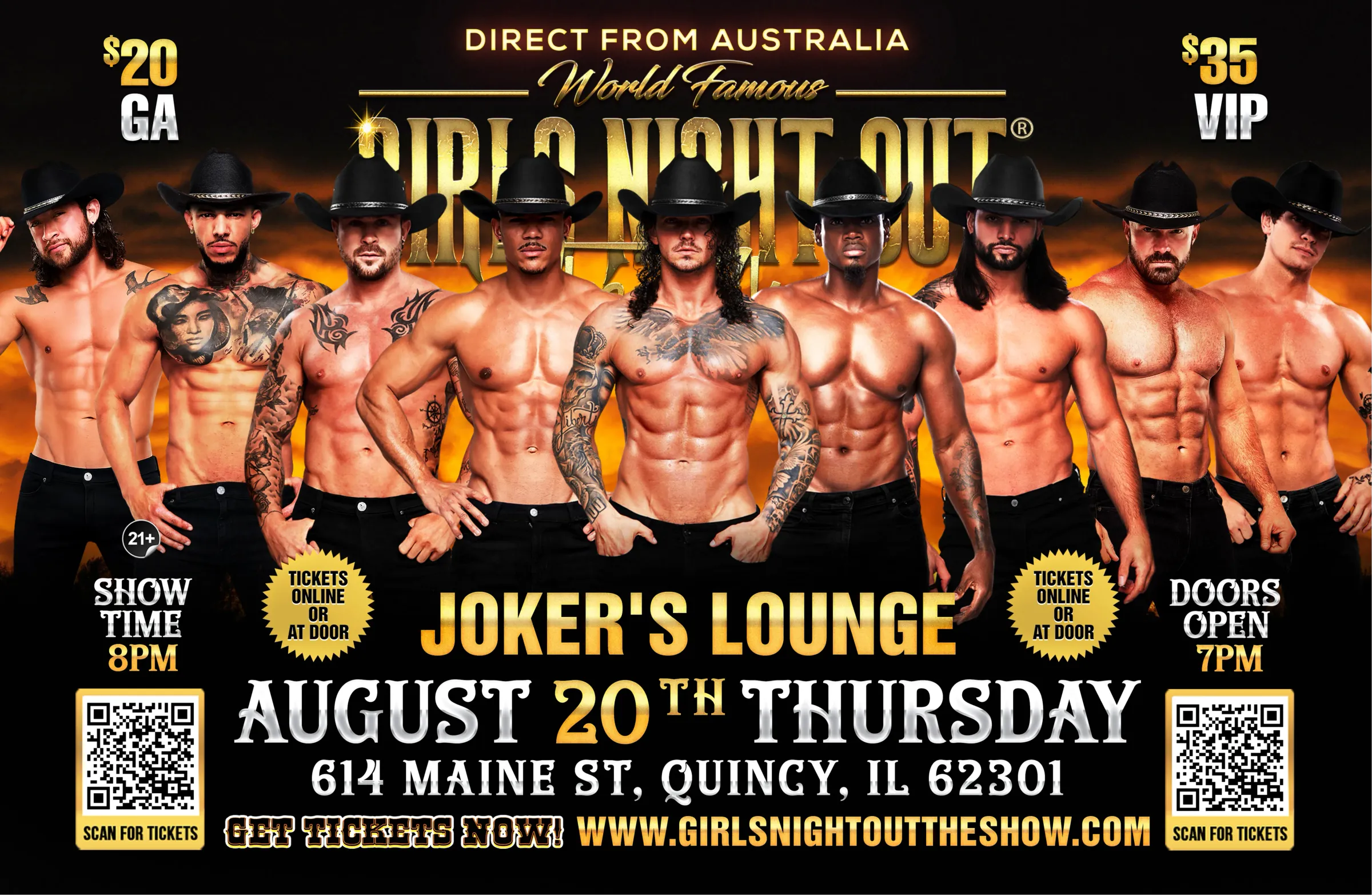 AUSTRALIA'S GIRLS NIGHT OUT THE SHOW® TAKEOVER QUINCY,IL USA!!!