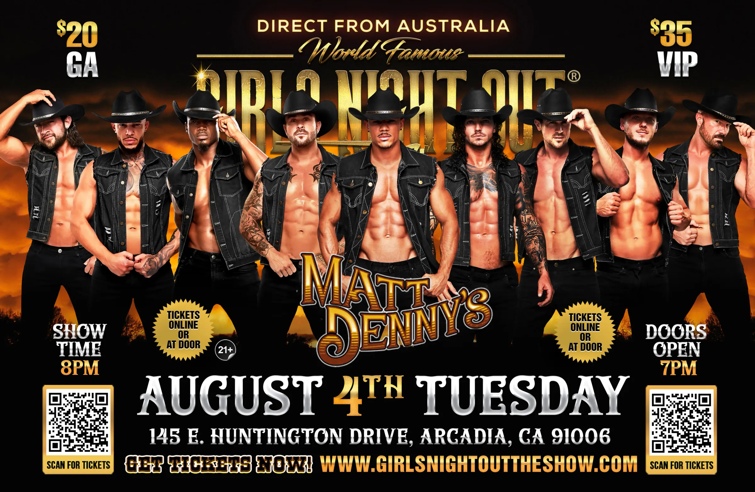 AUSTRALIA'S GIRLS NIGHT OUT LIVE® TAKEOVER ARCADIA, CA USA!!