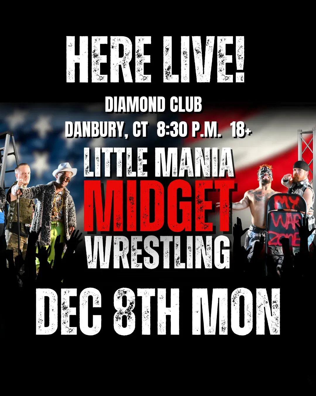 Little Mania Midget Wrestling – Danbury, CT – Dec 08, 2025 – Buy Now