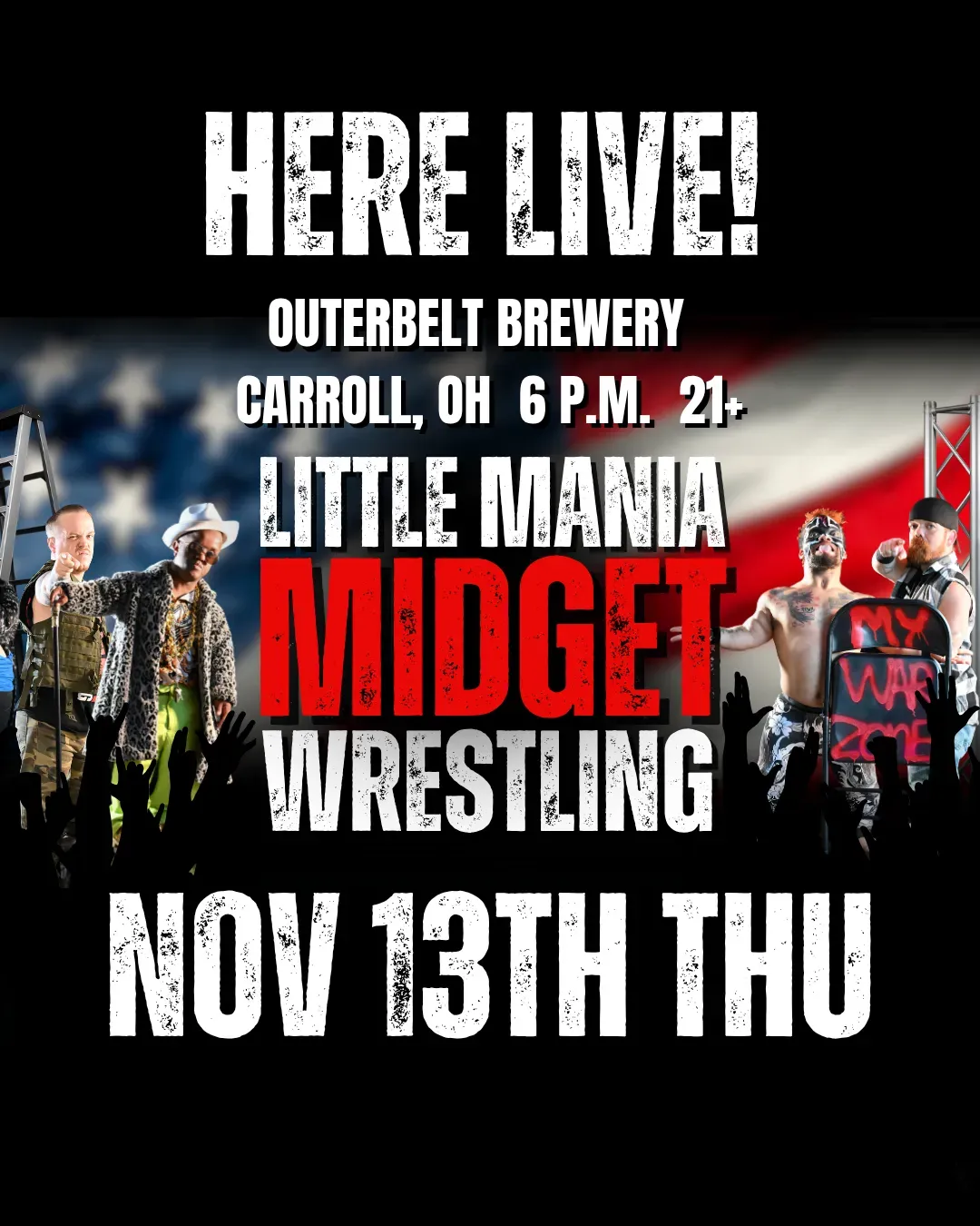 Little Mania Midget Wrestling – Carroll, OH – Nov 13, 2025 – Buy Now
