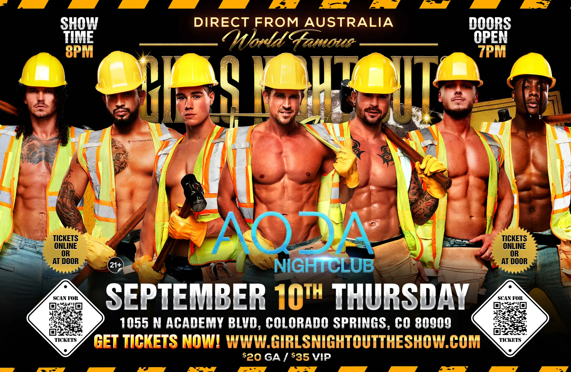 GIRLS NIGHT OUT LIVE® AUSTRALIAN TAKEOVER COLORADO SPRINGS, CO USA!!