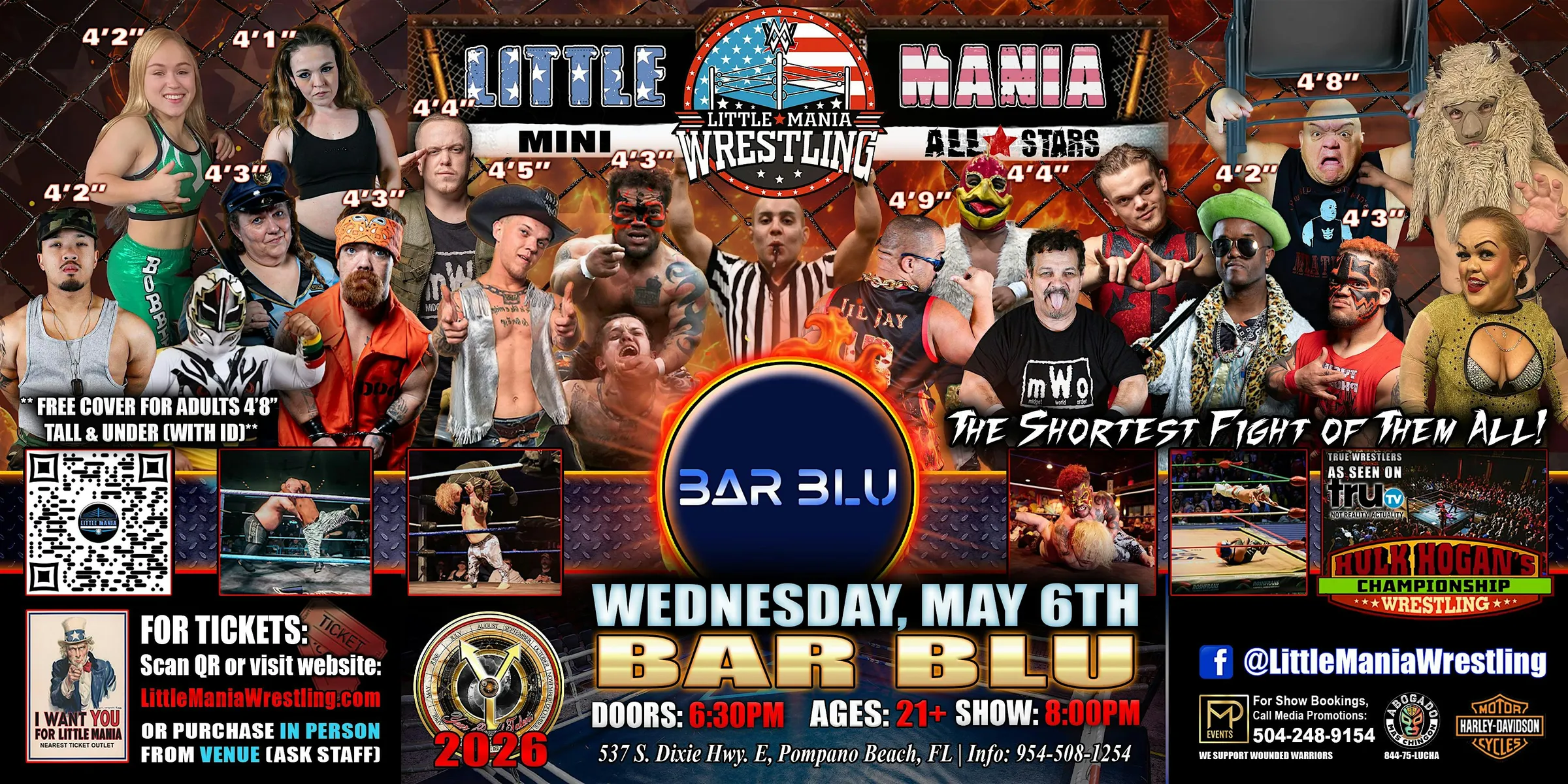 Pompano Beach, FL  - Little Mania Mini Wrestling @ Bar Blu