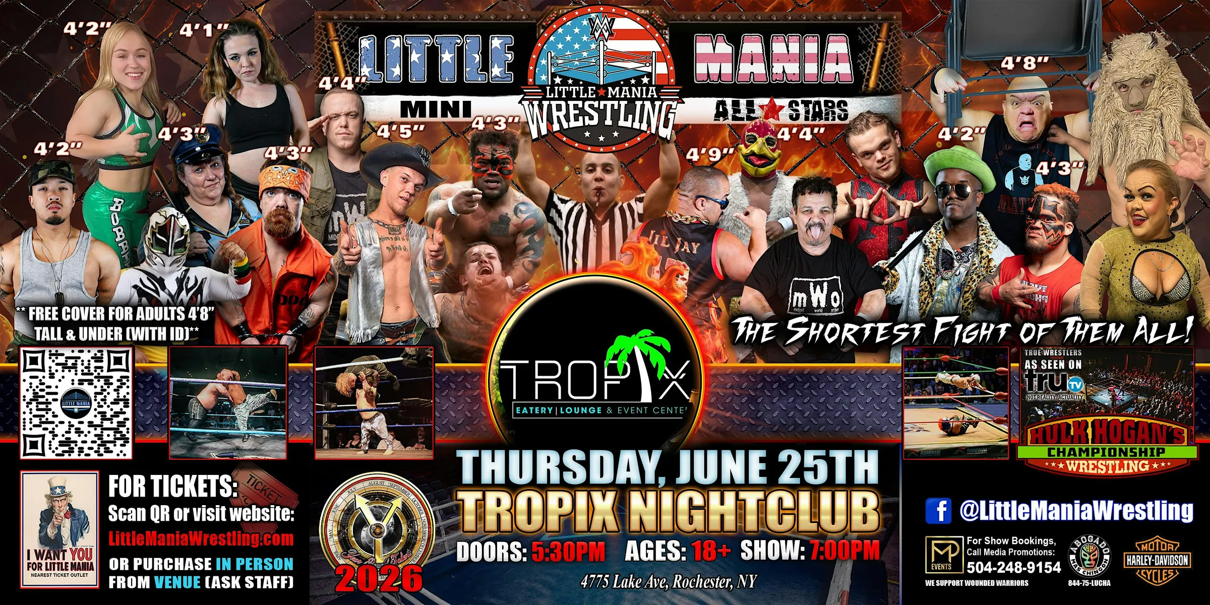 Rochester, NY - Little Mania Mini Wrestling @ Tropix Nightclub