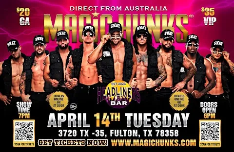 MAGIC HUNKS® AUSTRALIAN TAKEOVER IN FULTON, TX, USA!!