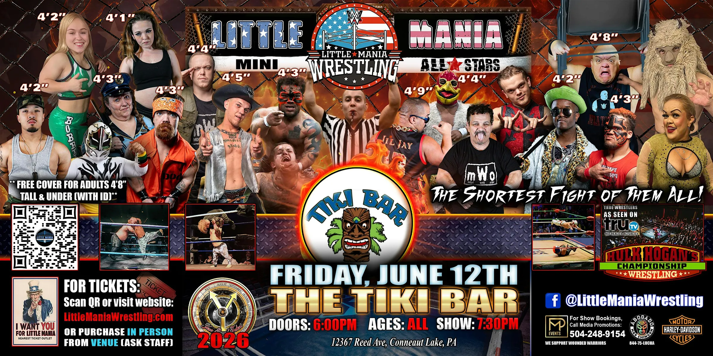 Conneaut Lake, PA - Little Mania Mini Wrestling @ Tiki Bar