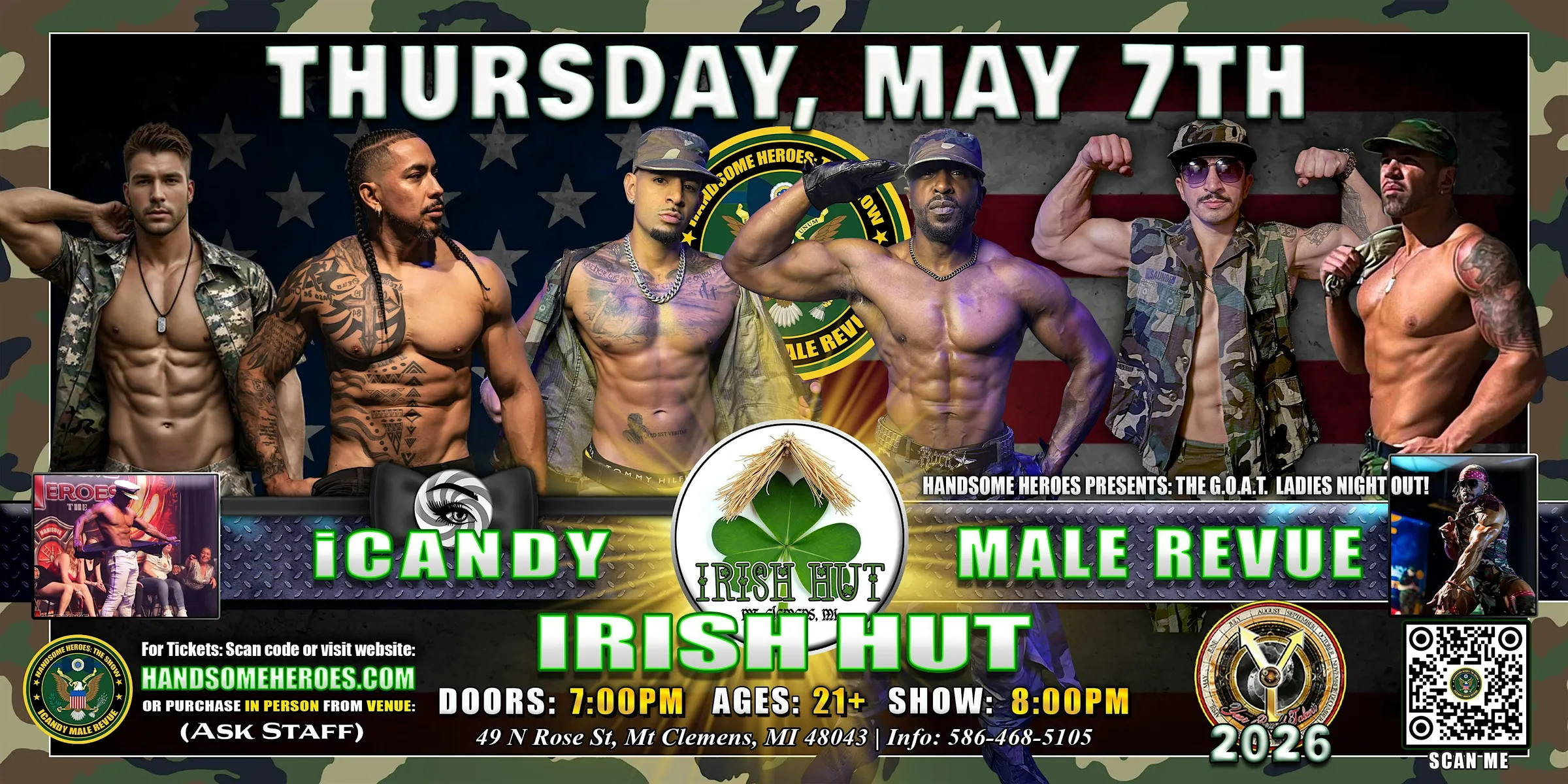 Mt Clemons, MI -  iCandy Male Revue @ Irish Hut