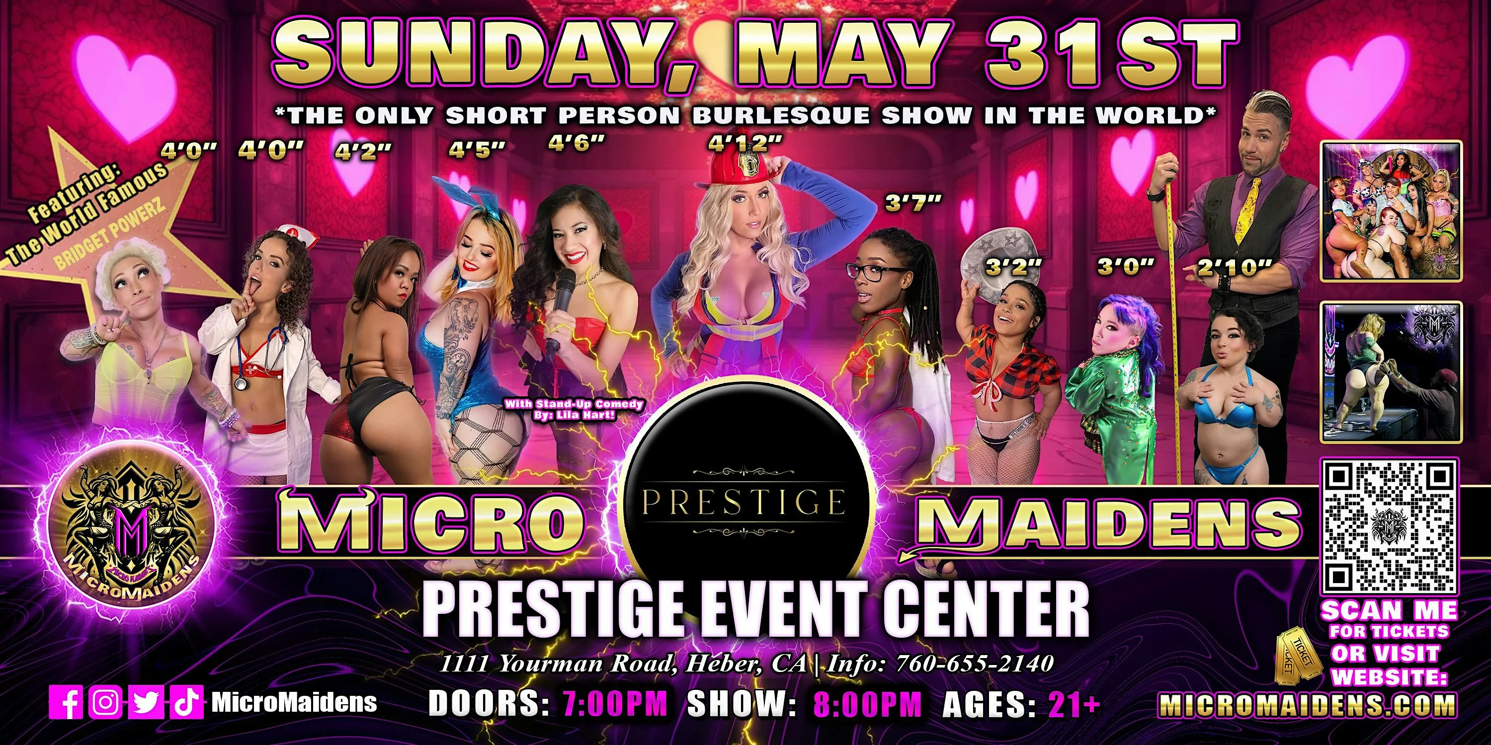 Herber, CA  - Micro Maidens Dwarf Dancers @ Prestige Event Center