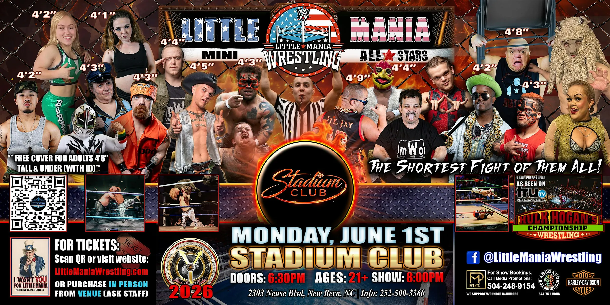 New Bern, NC - Little Mania Mini Wrestling @ Stadium Club