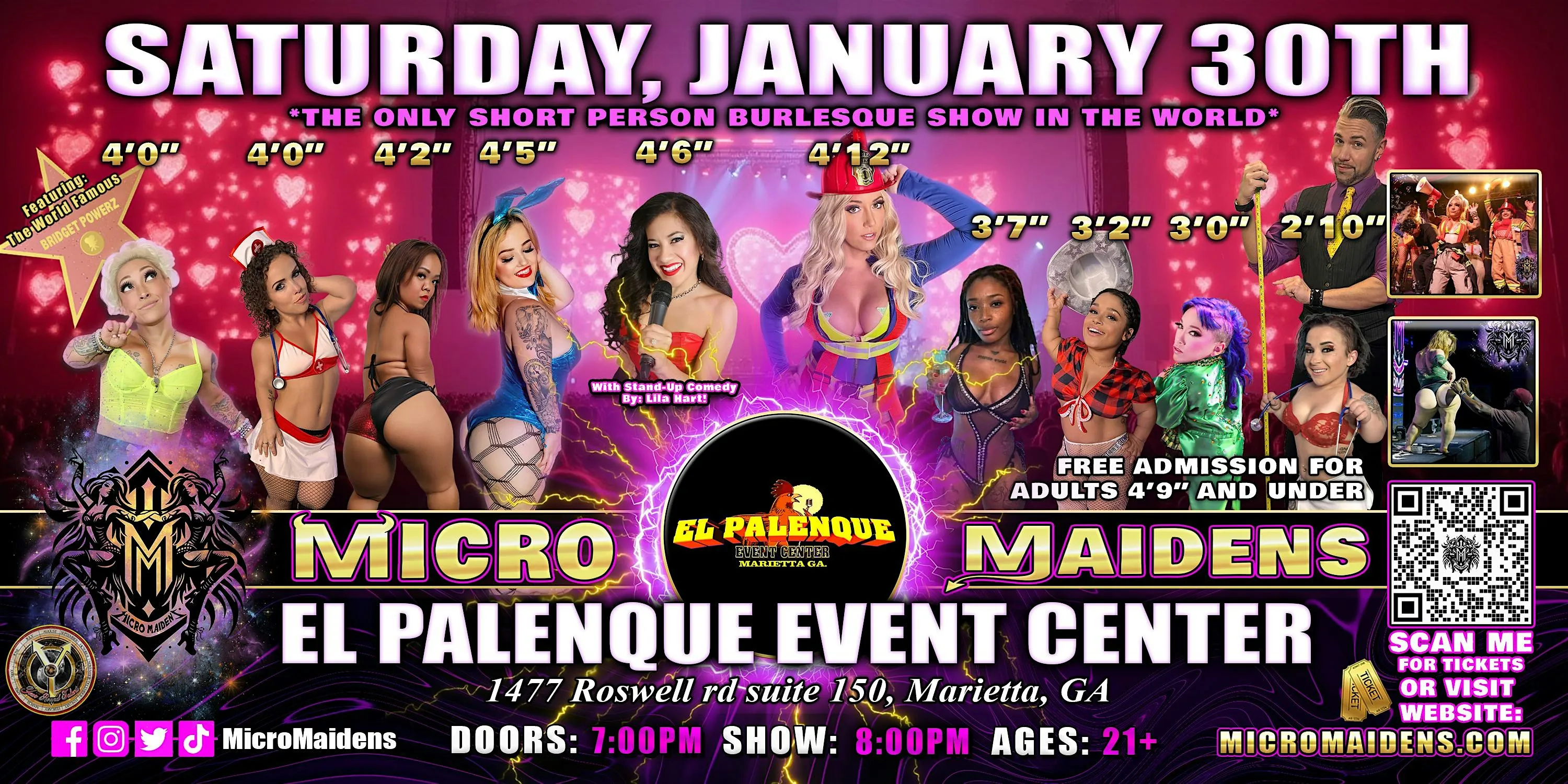 Marietta, GA - Micro Maidens Dwarf Dancers @ El Palenque Event Center