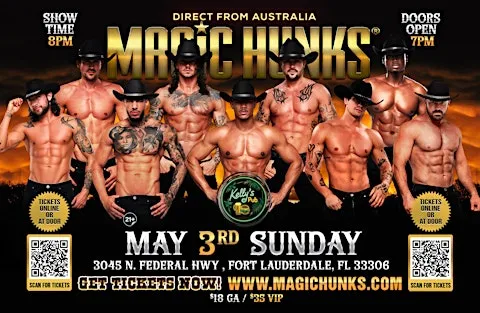 MAGIC HUNKS® AUSTRALIAN TAKEOVER IN FORT LAUDERDALE, FL, USA!!