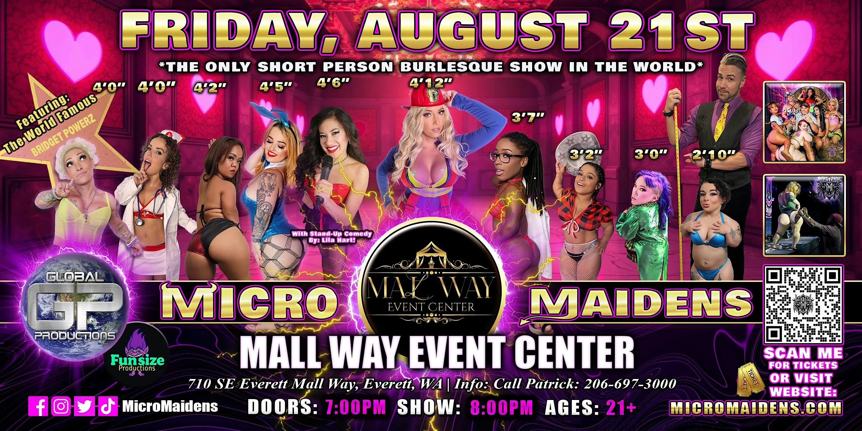 Everett, WA  - Micro Maidens Dwarf Dancers @ Mall Way Event Center