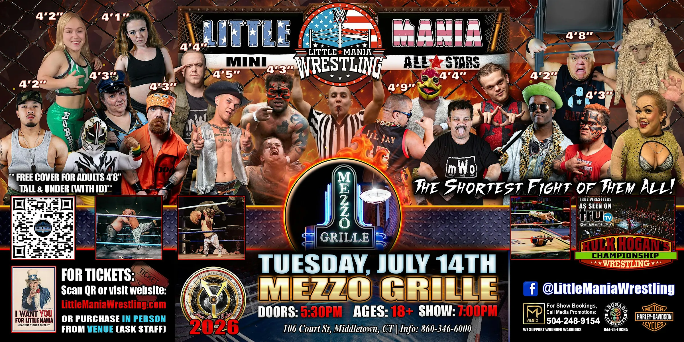 Middletown, CT - Little Mania Mini Wrestling @ Mezzo Grille