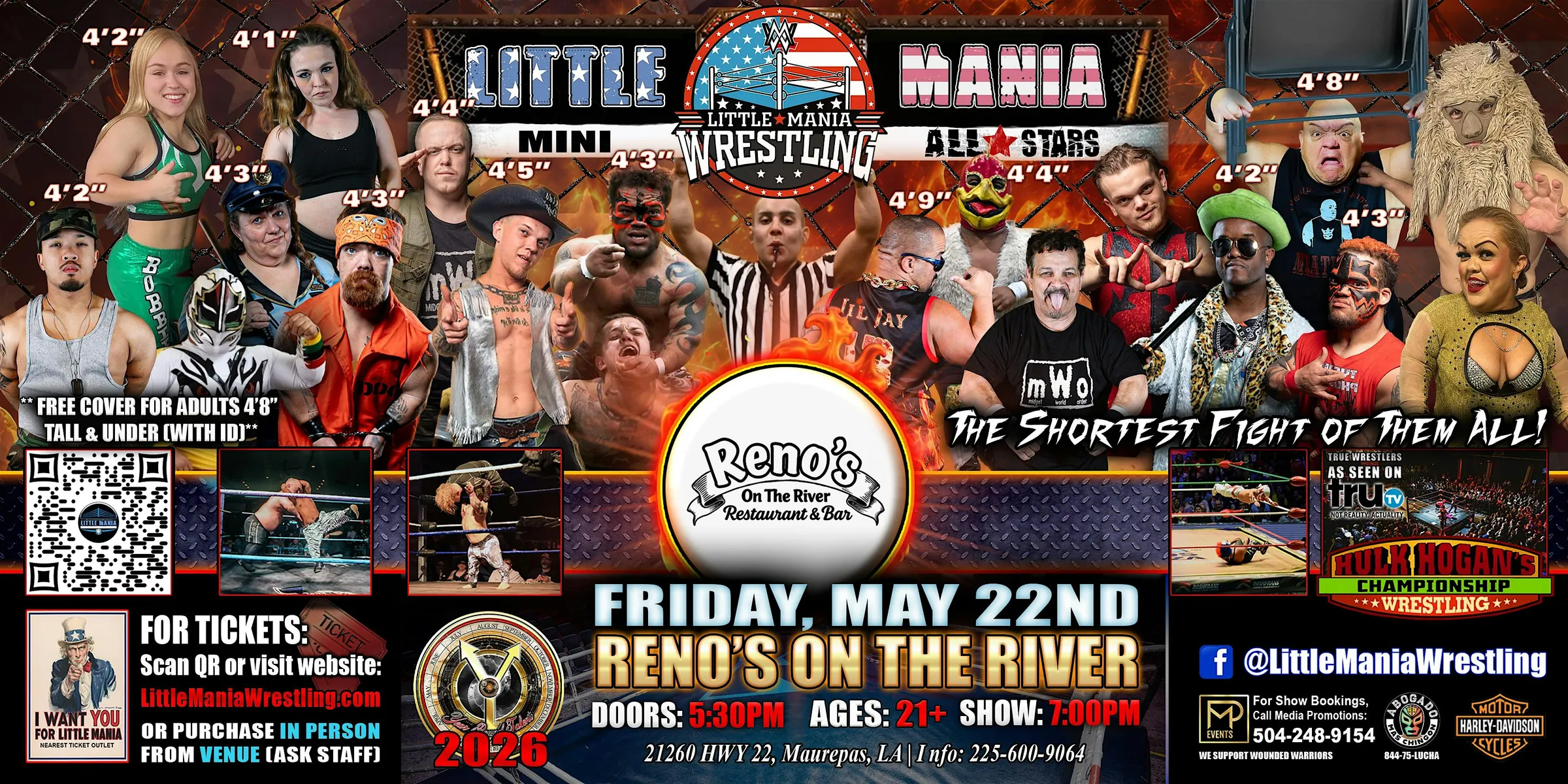 Maurepas, LA - Little Mania Mini Wrestling @ Reno's On The River