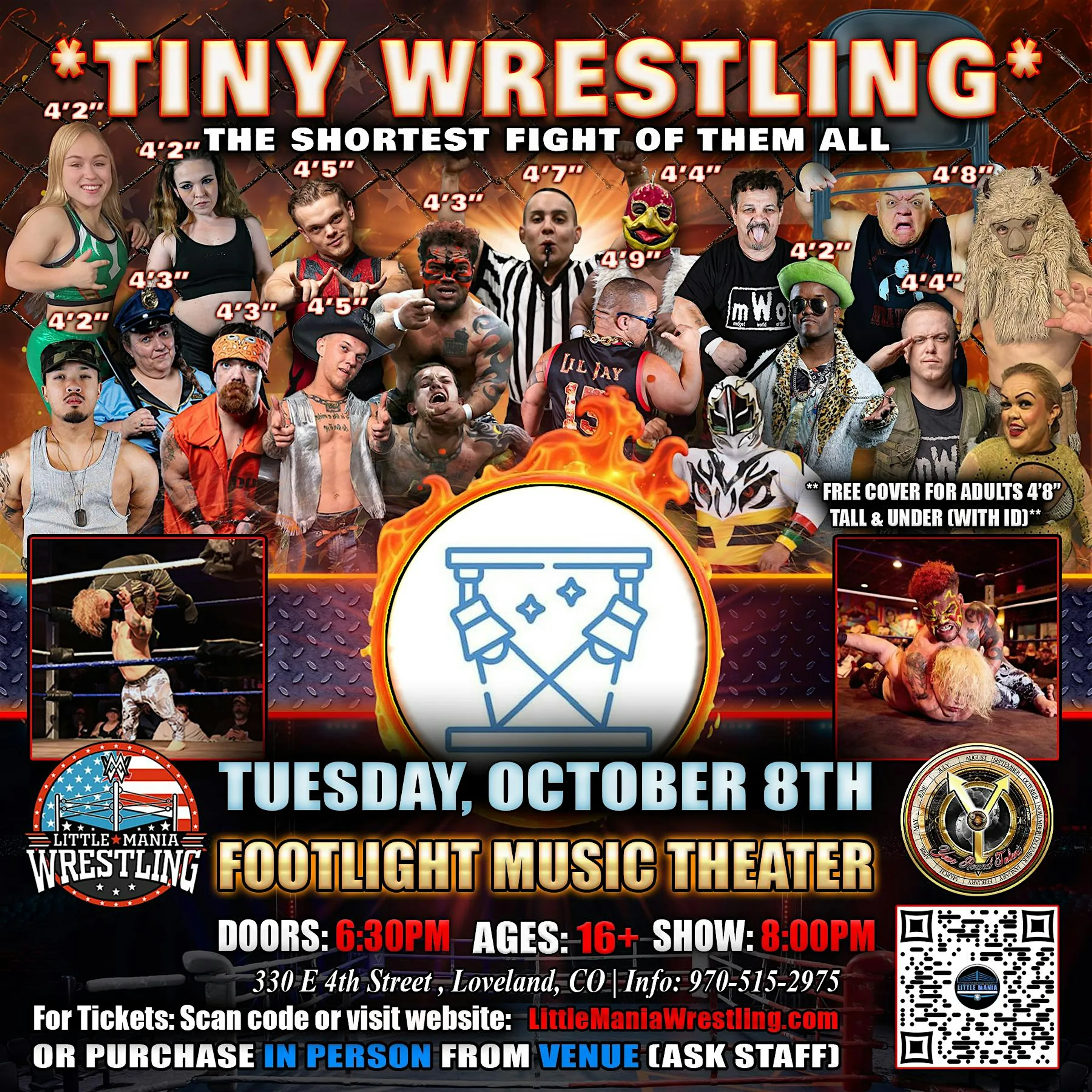 Loveland, CO - Little Mania Mini Wrestling @ Footlight Music Theatre